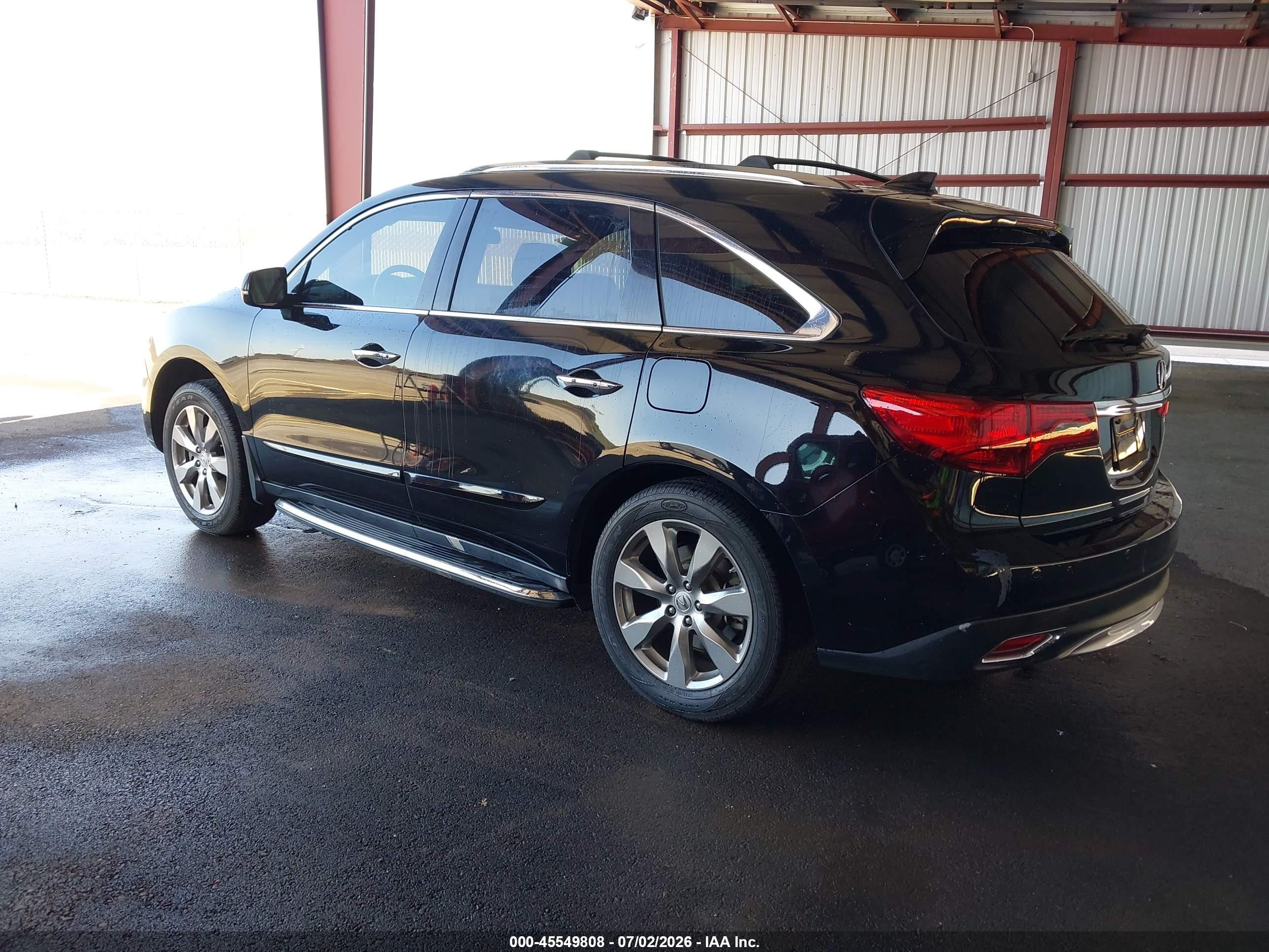 2015 Acura Mdx Advance Pkg W/entertainment Pkg Black vin: 5FRYD3H83FB008539