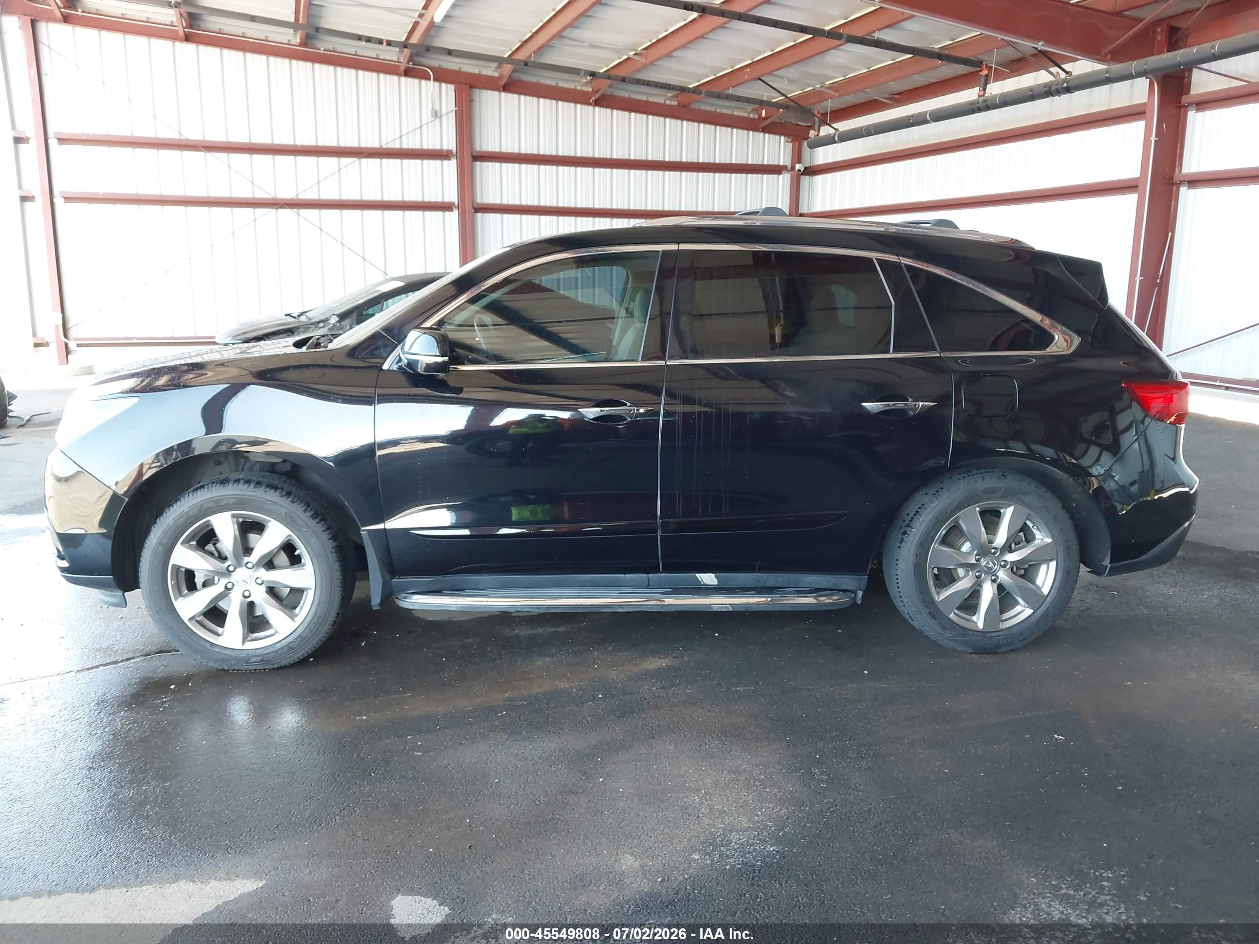 2015 Acura Mdx Advance Pkg W/entertainment Pkg Black vin: 5FRYD3H83FB008539