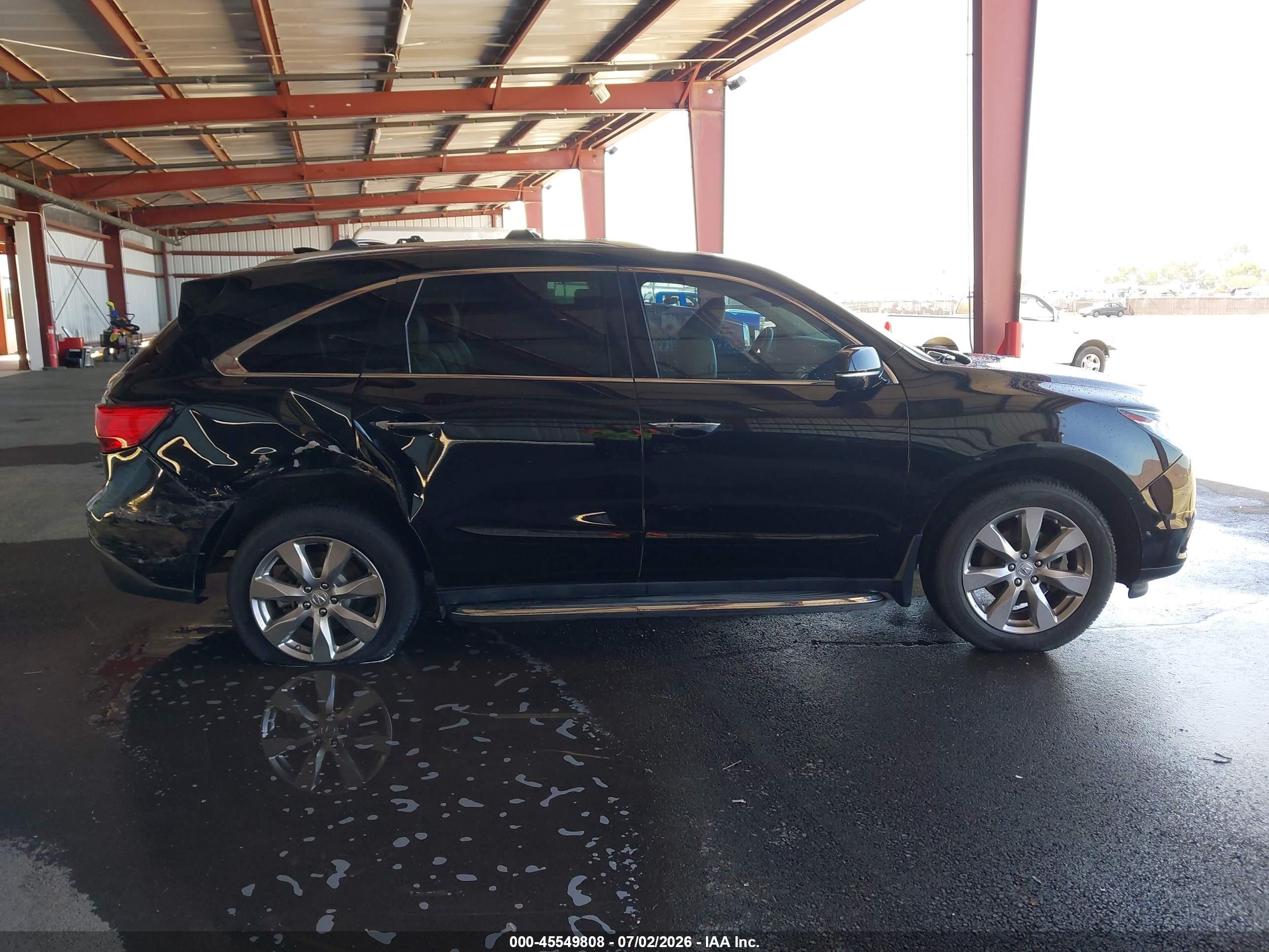 2015 Acura Mdx Advance Pkg W/entertainment Pkg Black vin: 5FRYD3H83FB008539