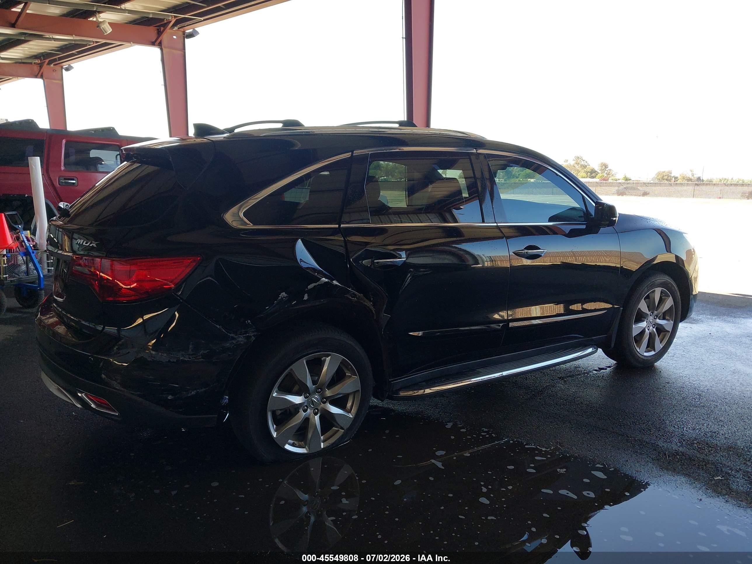2015 Acura Mdx Advance Pkg W/entertainment Pkg Black vin: 5FRYD3H83FB008539