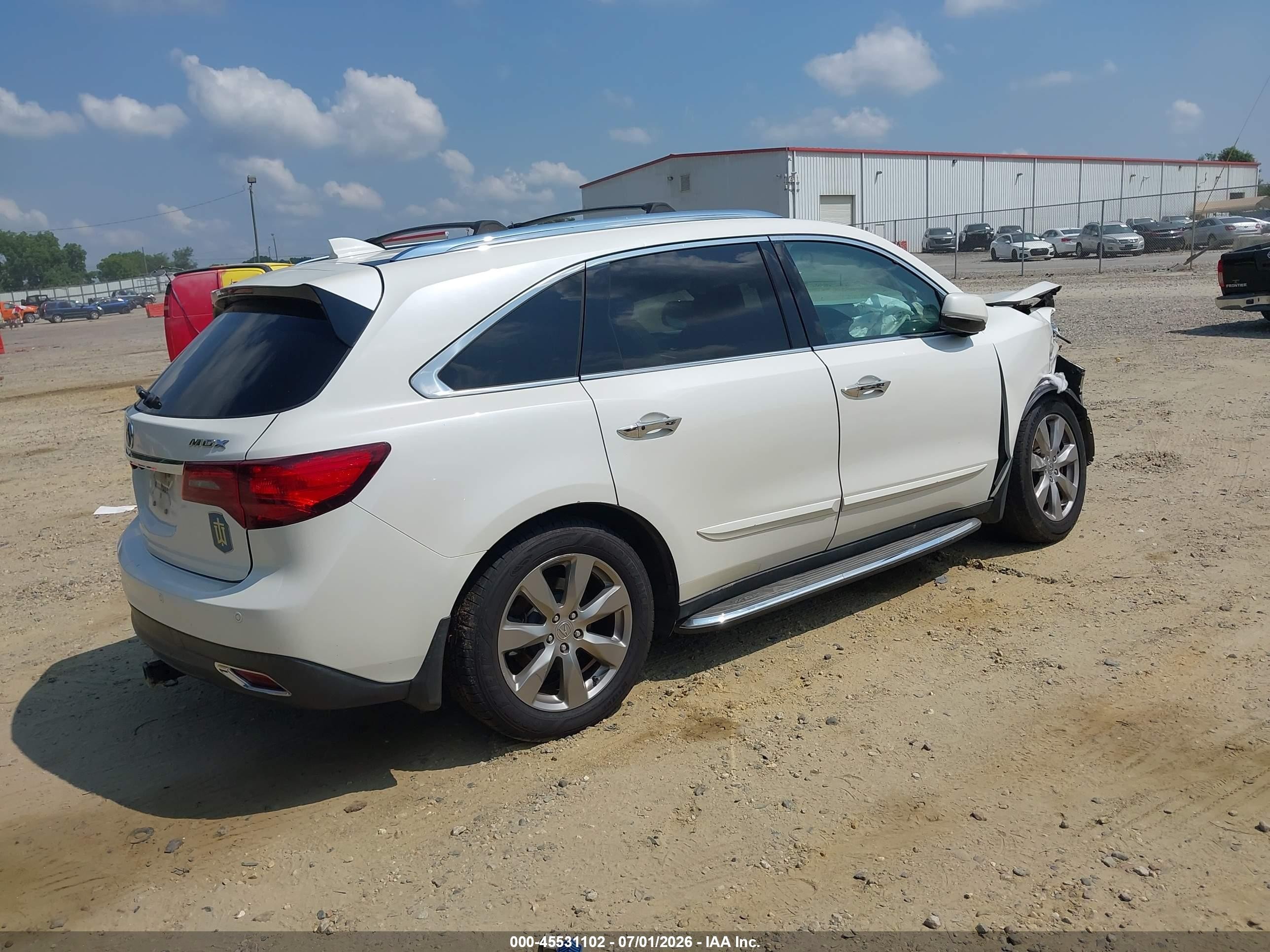 2014 Acura Mdx Advance Pkg W/entertainment Pkg White vin: 5FRYD3H84EB003963