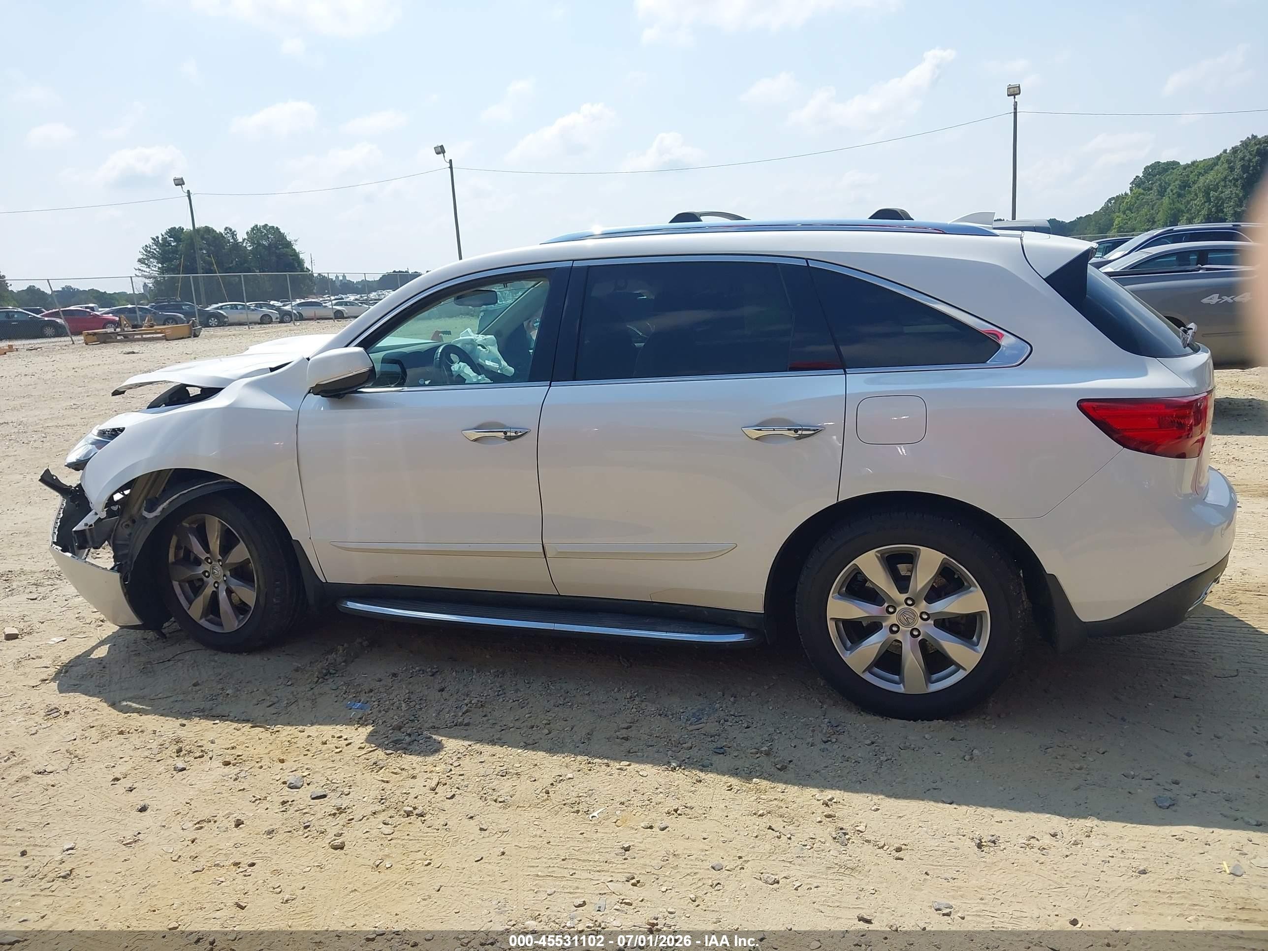 2014 Acura Mdx Advance Pkg W/entertainment Pkg White vin: 5FRYD3H84EB003963