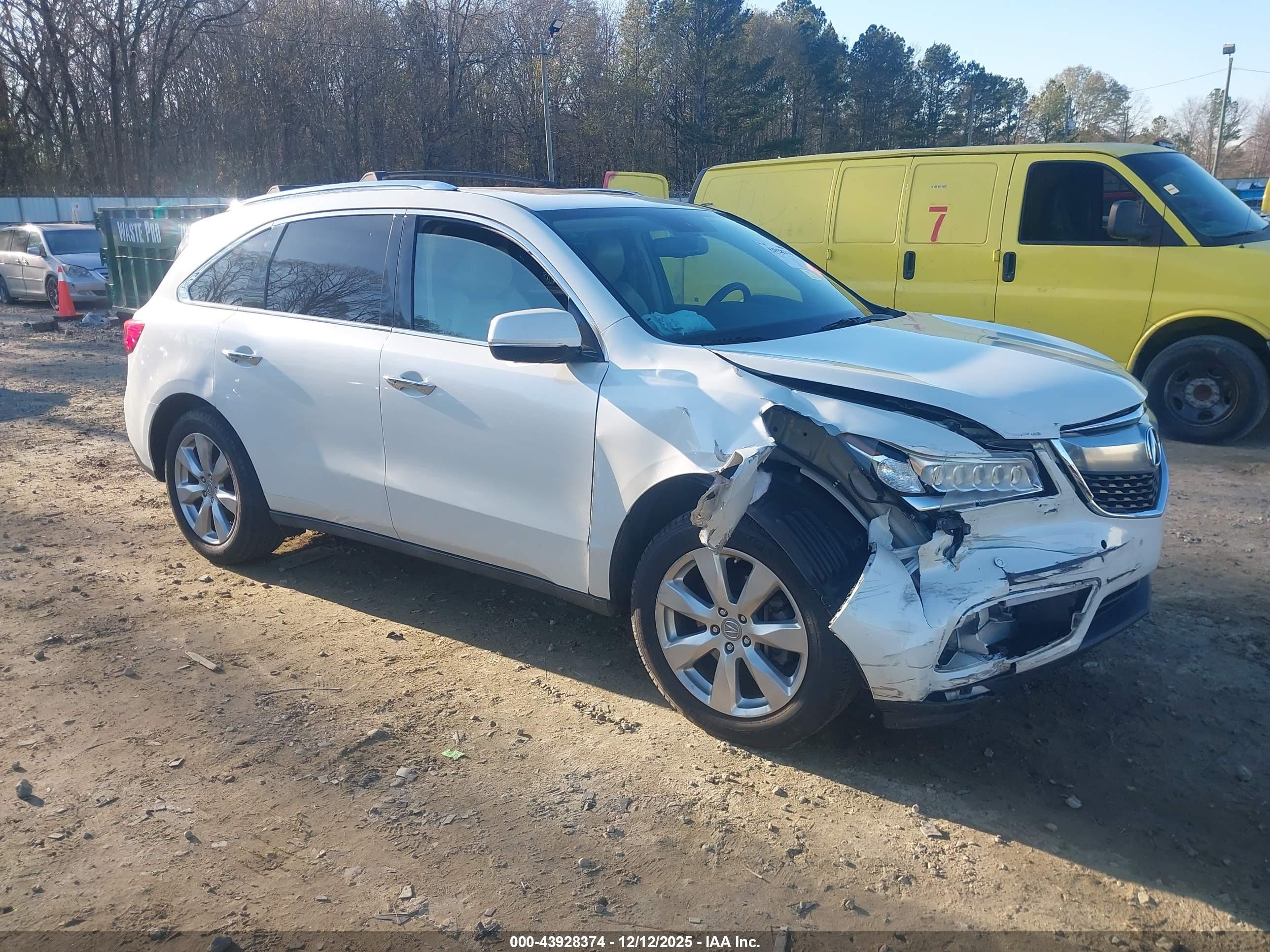 2014 Acura Mdx Advance Pkg W/entertainment Pkg White vin: 5FRYD3H84EB017426