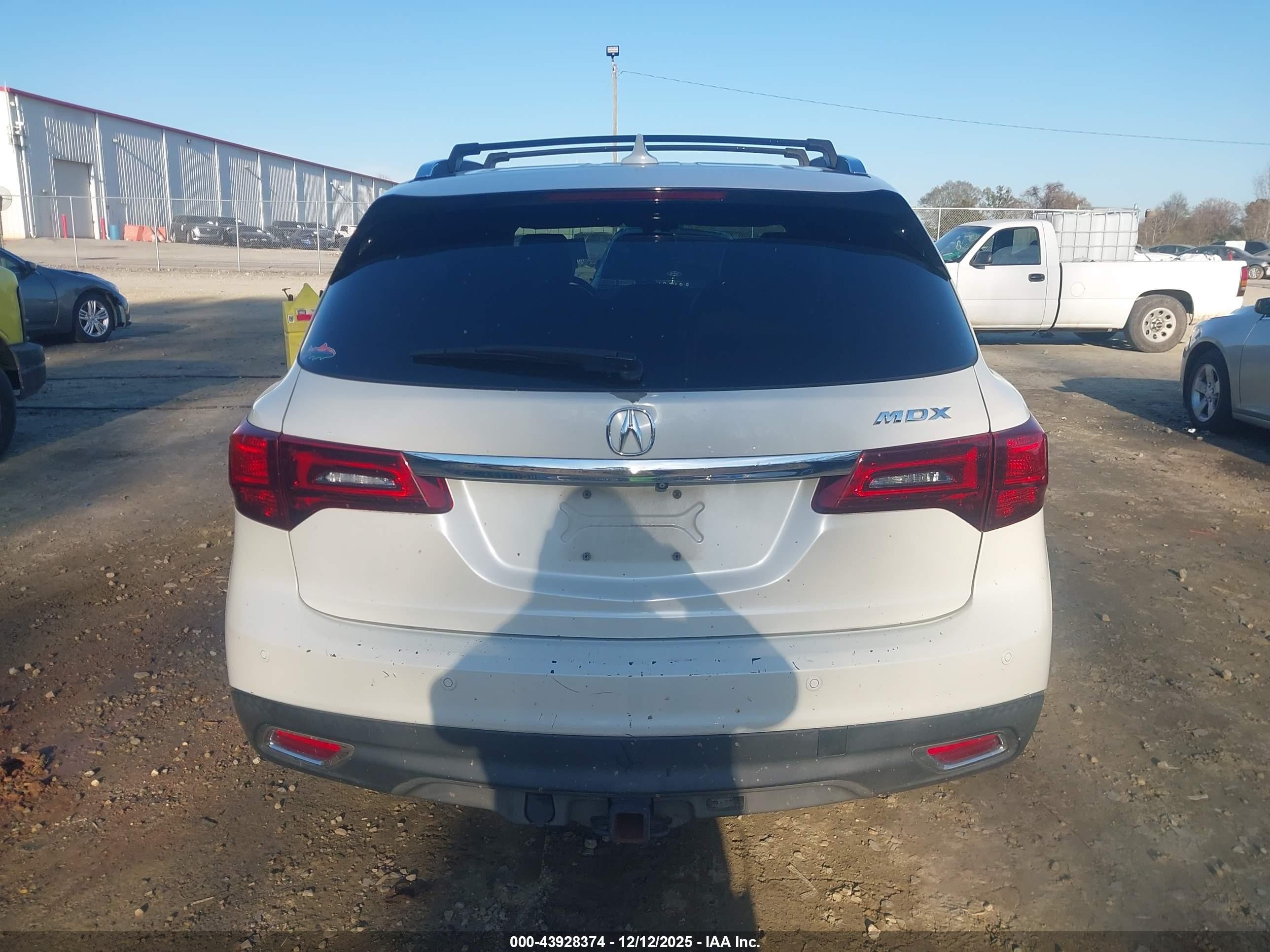 2014 Acura Mdx Advance Pkg W/entertainment Pkg White vin: 5FRYD3H84EB017426