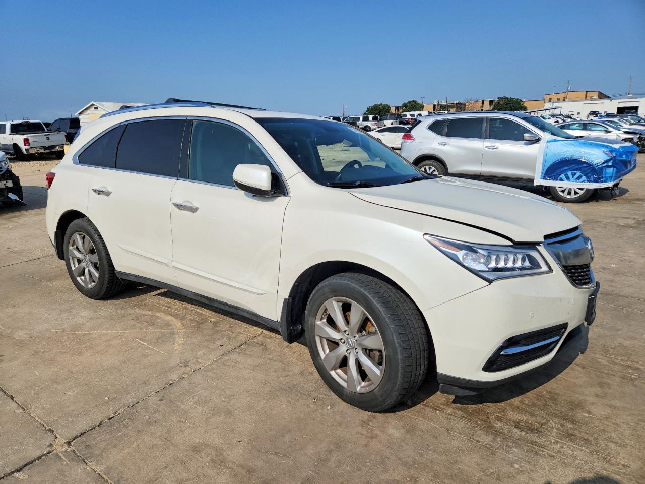2014 Acura Mdx Advance White vin: 5FRYD3H85EB007729