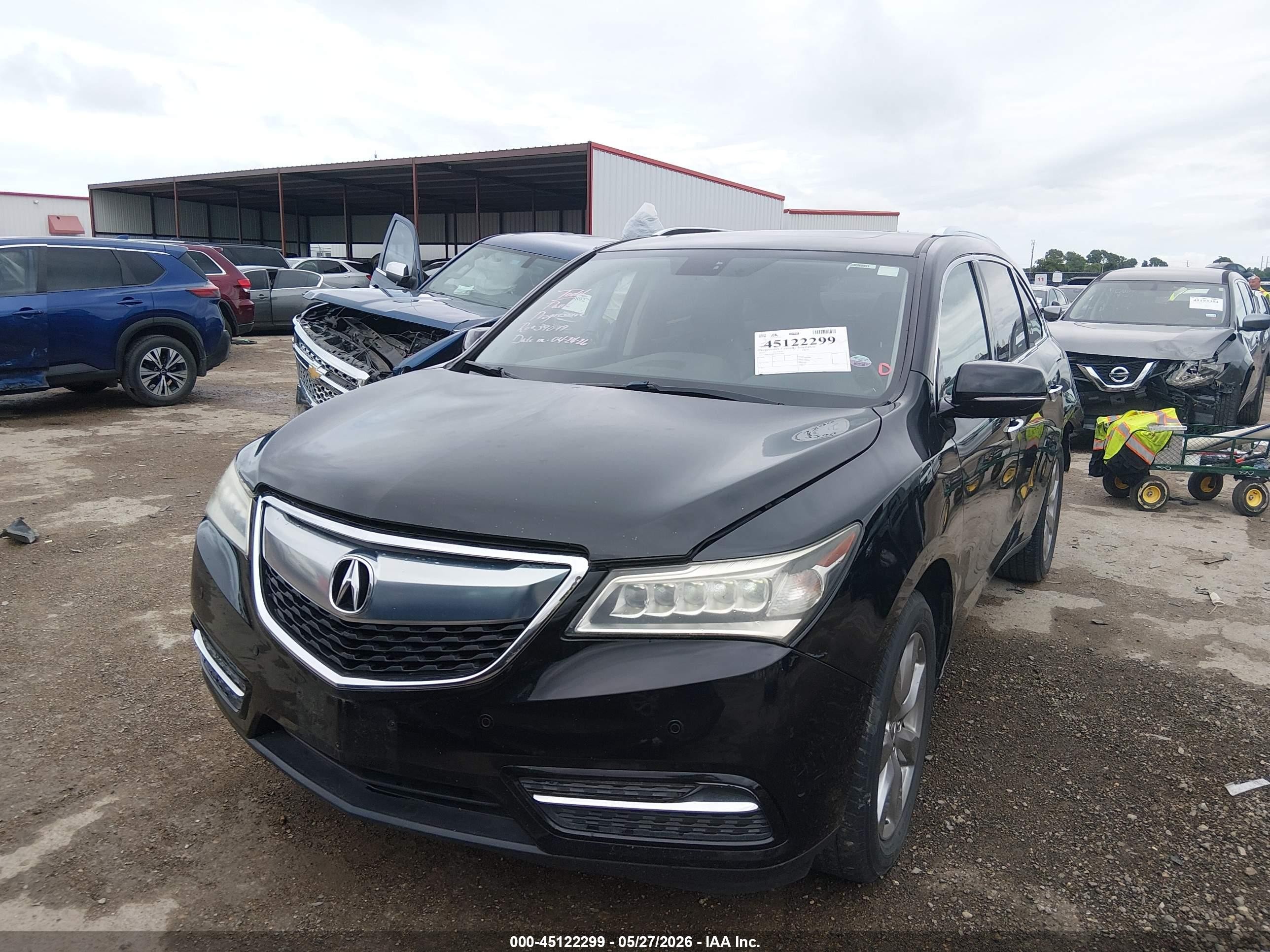 2014 Acura Mdx Advance Pkg W/entertainment Pkg Black vin: 5FRYD3H87EB020384