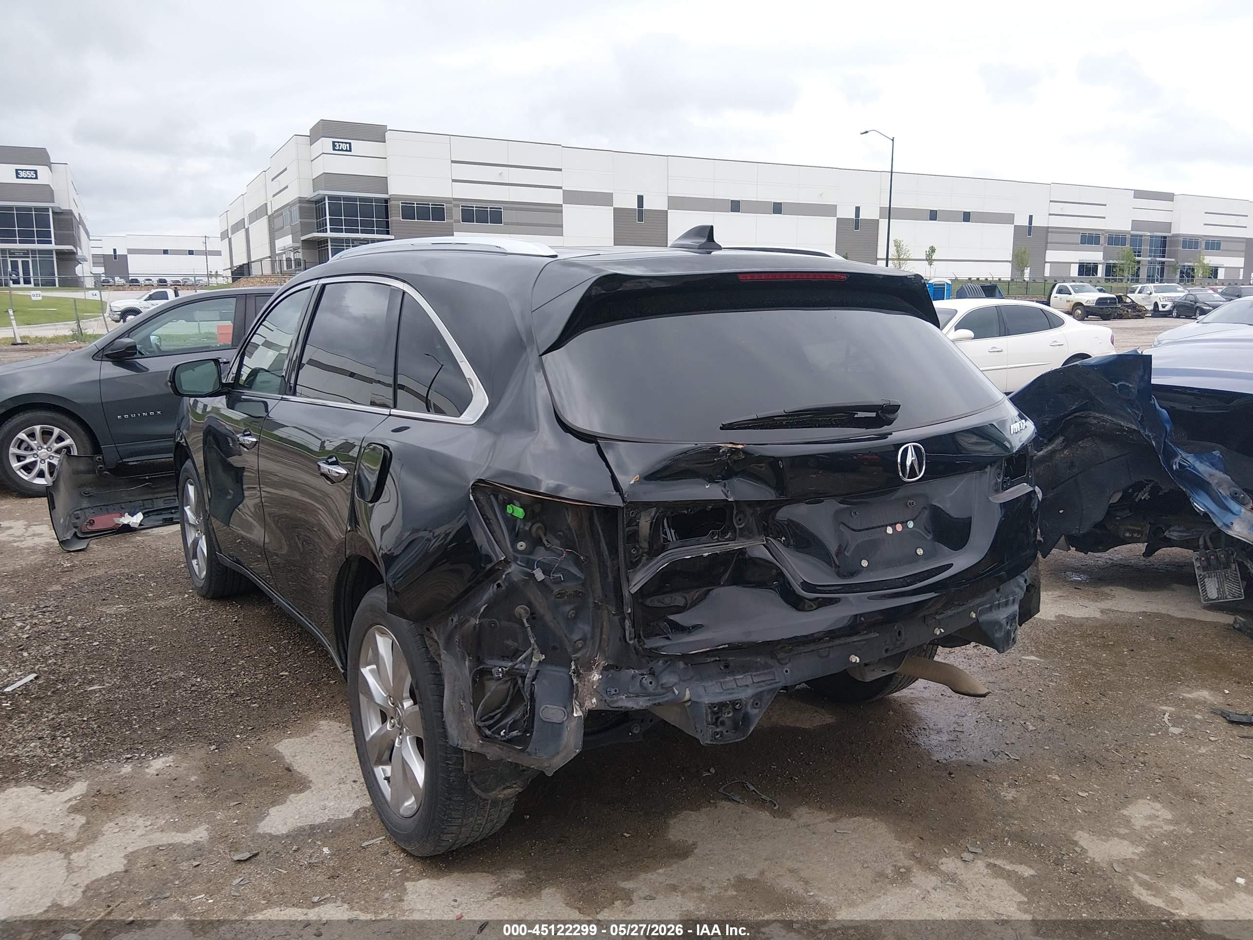 2014 Acura Mdx Advance Pkg W/entertainment Pkg Black vin: 5FRYD3H87EB020384