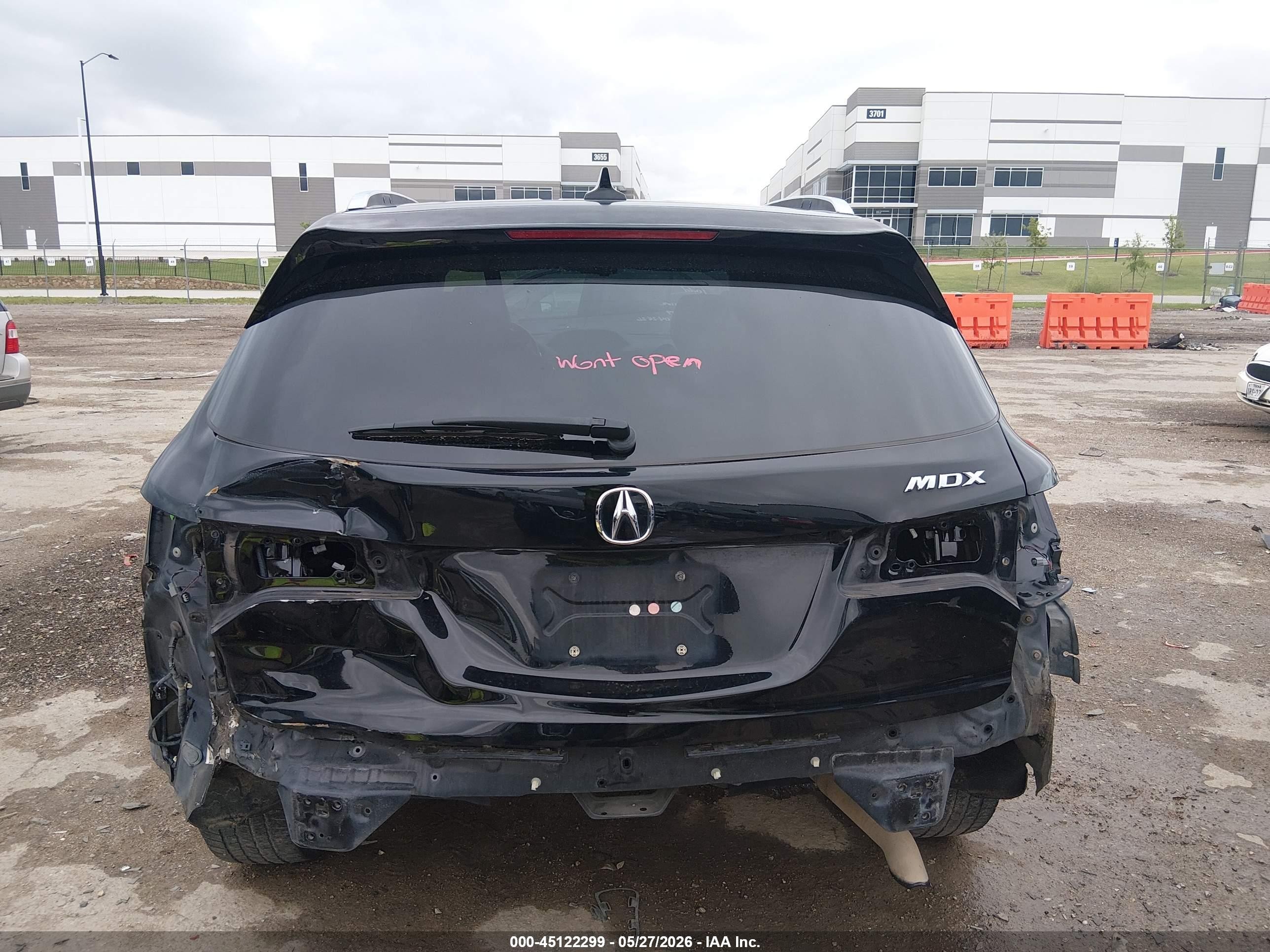 2014 Acura Mdx Advance Pkg W/entertainment Pkg Black vin: 5FRYD3H87EB020384