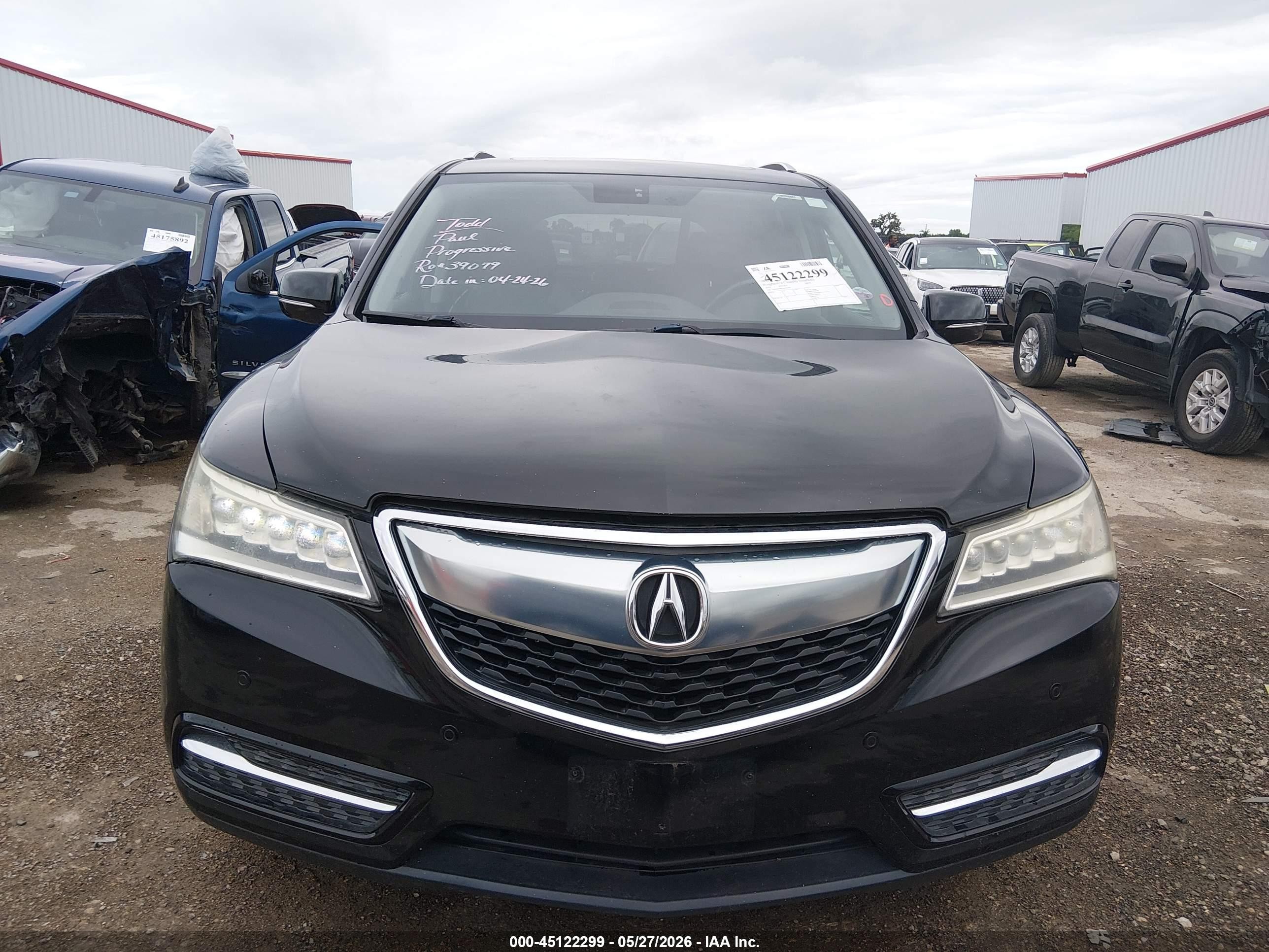 2014 Acura Mdx Advance Pkg W/entertainment Pkg Black vin: 5FRYD3H87EB020384
