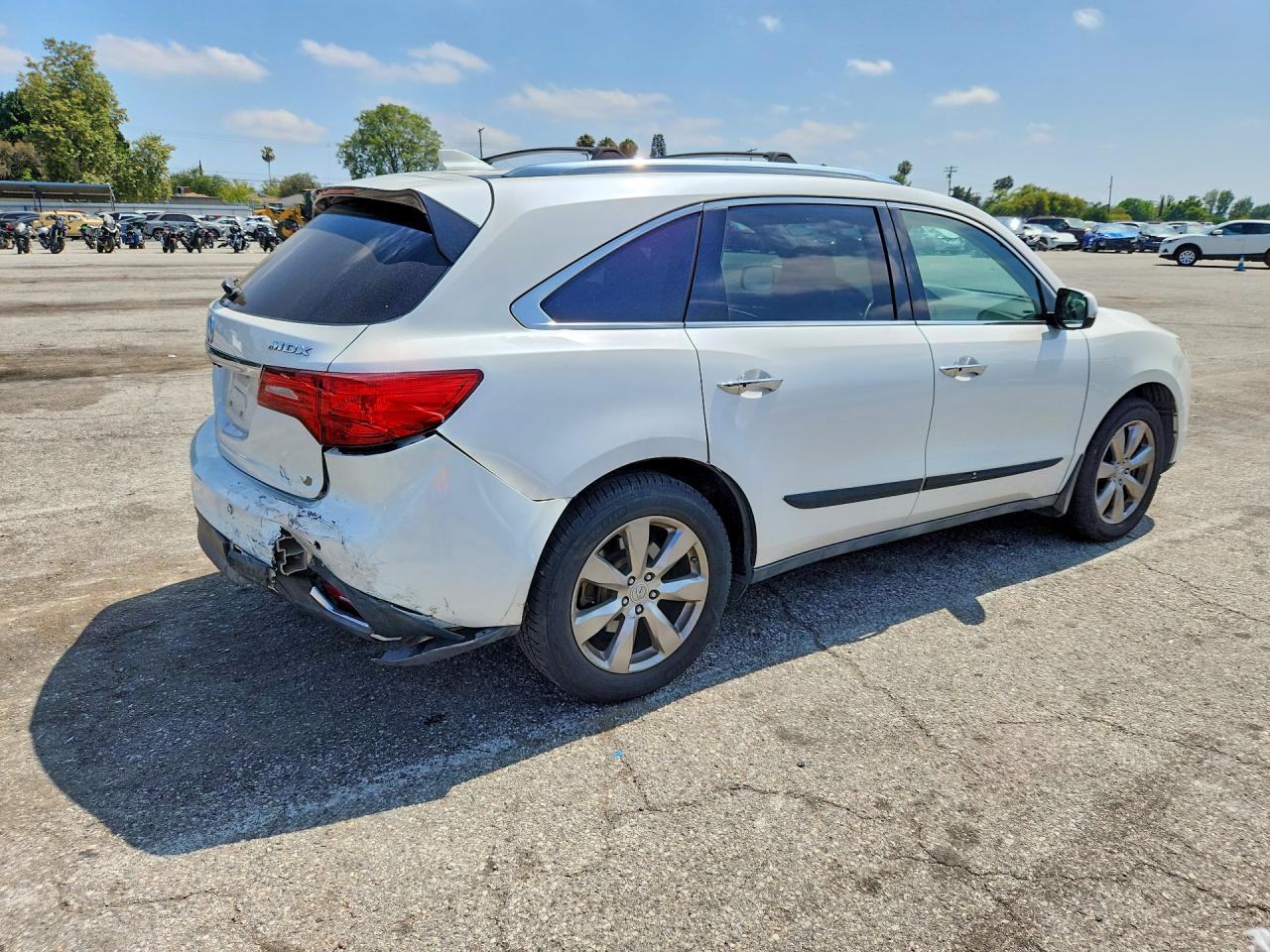 2014 Acura Mdx Advance White vin: 5FRYD3H88EB005229