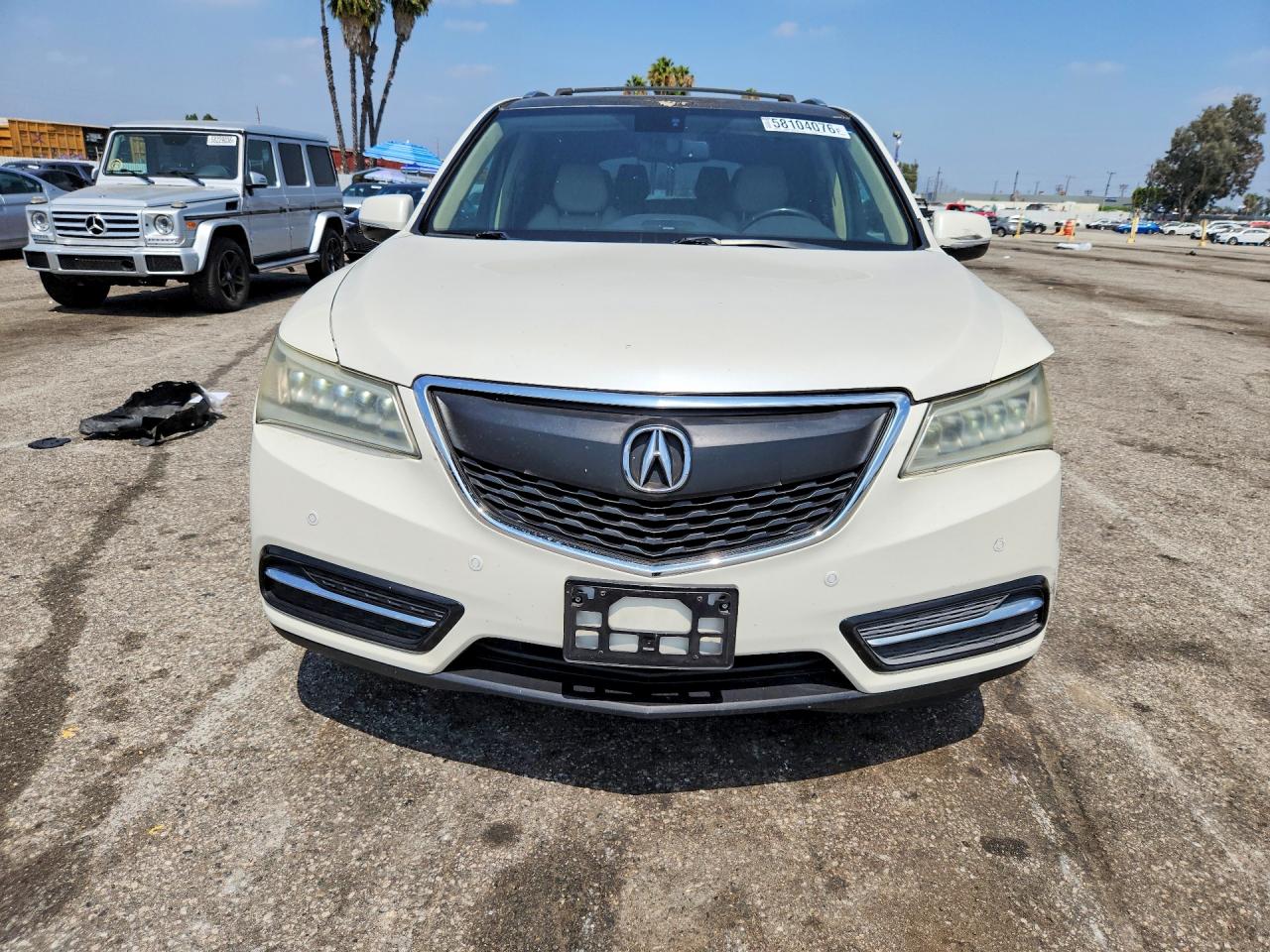 2014 Acura Mdx Advance White vin: 5FRYD3H88EB005229