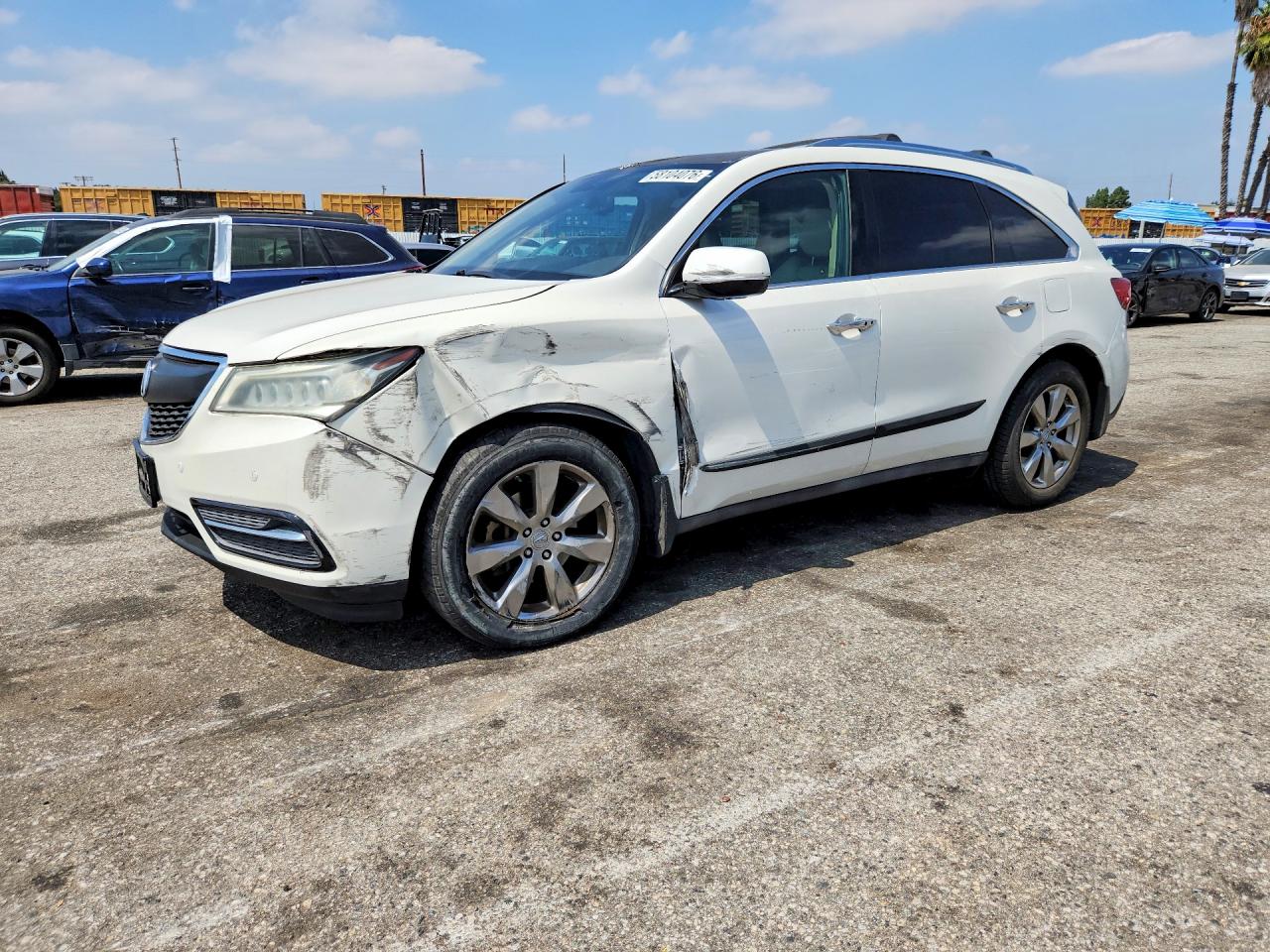 2014 Acura Mdx Advance White vin: 5FRYD3H88EB005229