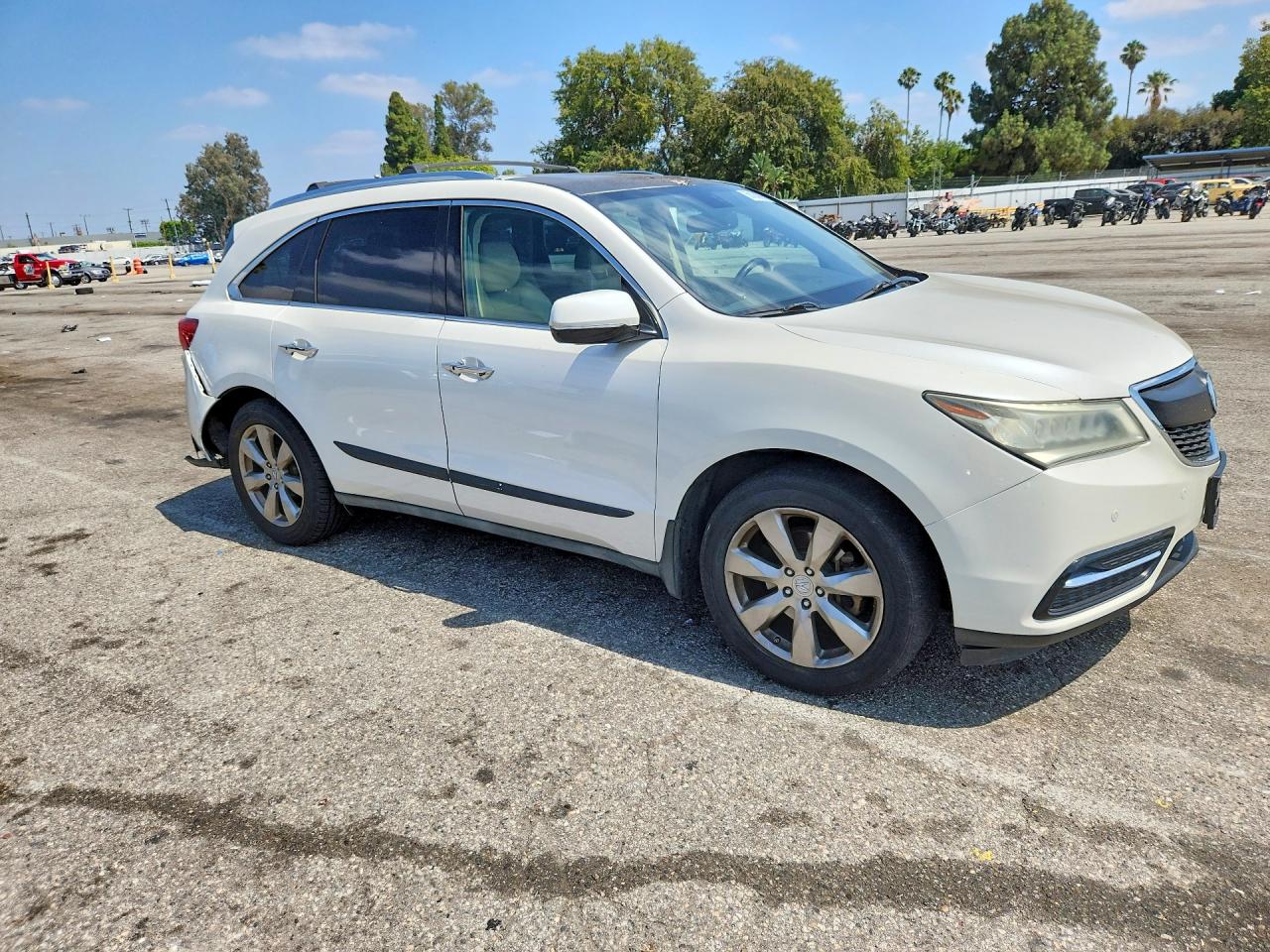 2014 Acura Mdx Advance White vin: 5FRYD3H88EB005229