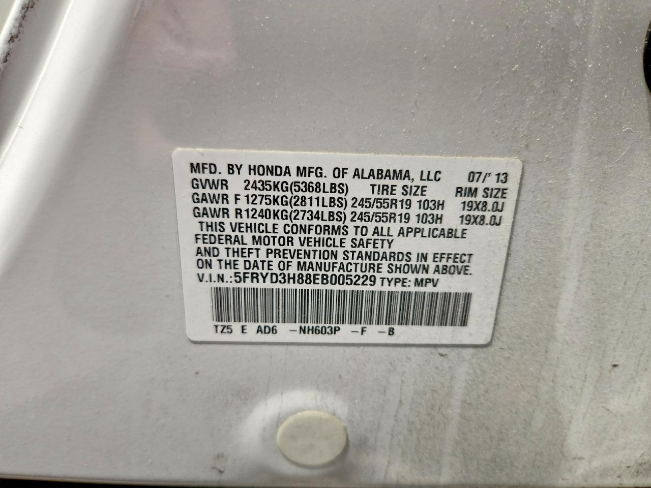 2014 Acura Mdx Advance White vin: 5FRYD3H88EB005229