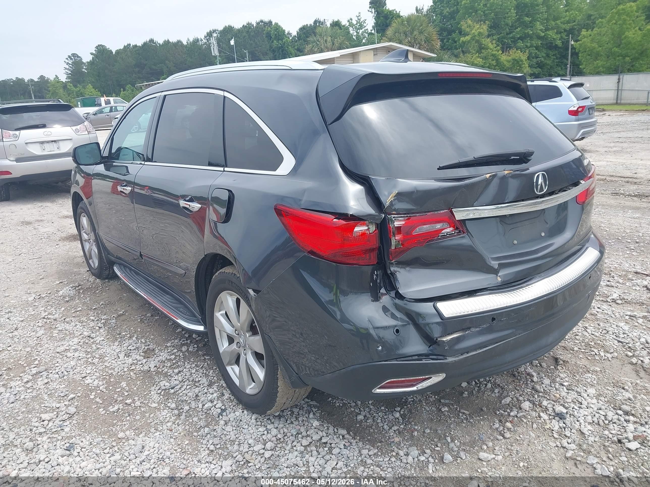 2014 Acura Mdx Advance Pkg W/entertainment Pkg Black vin: 5FRYD3H88EB017204