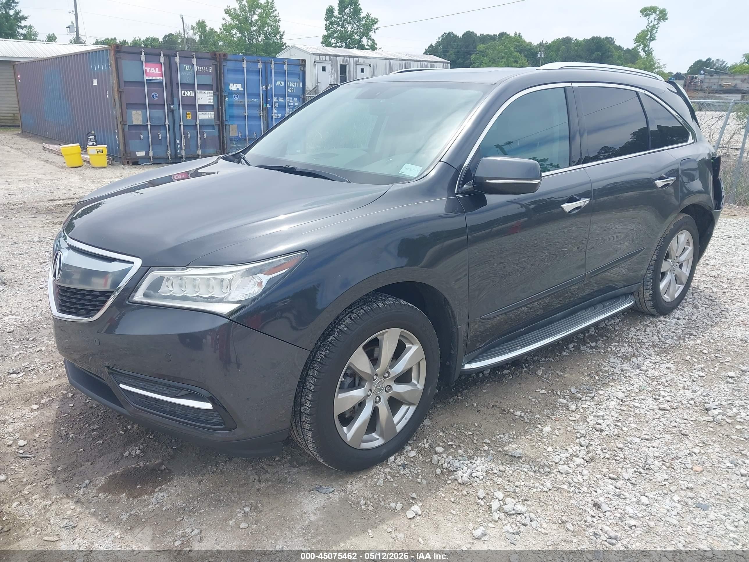 2014 Acura Mdx Advance Pkg W/entertainment Pkg Black vin: 5FRYD3H88EB017204