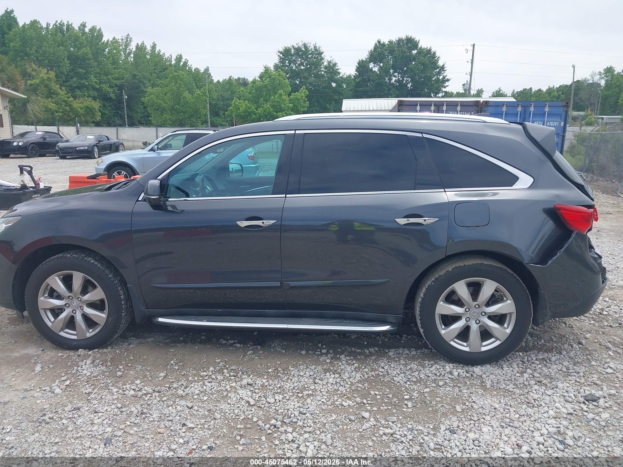 2014 Acura Mdx Advance Pkg W/entertainment Pkg Black vin: 5FRYD3H88EB017204