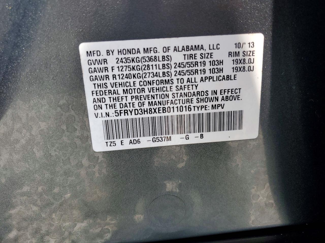 2014 Acura Mdx Advance Серый vin: 5FRYD3H8XEB011016