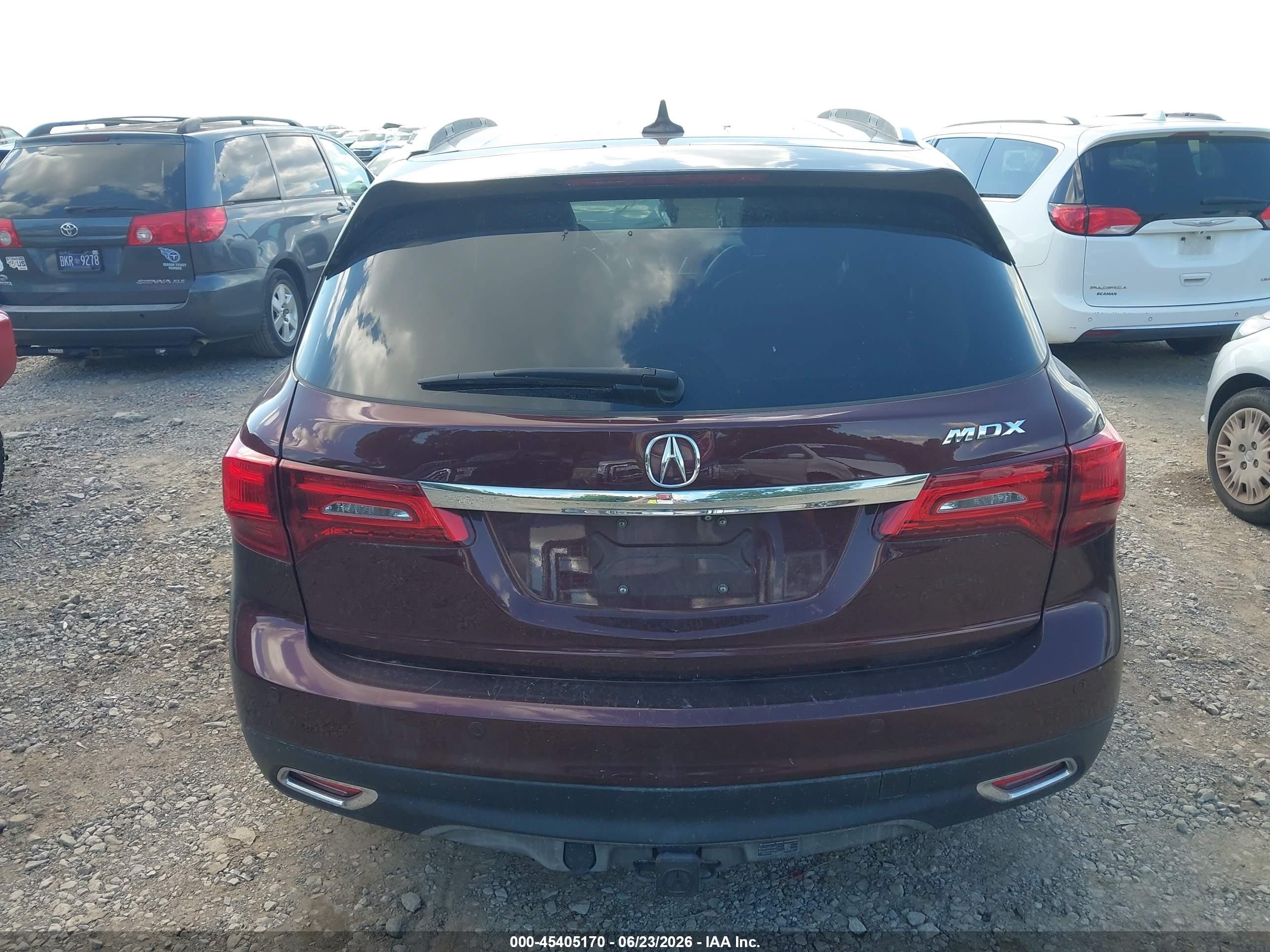 2014 Acura Mdx Advance Pkg W/entertainment Pkg Maroon vin: 5FRYD3H8XEB013381