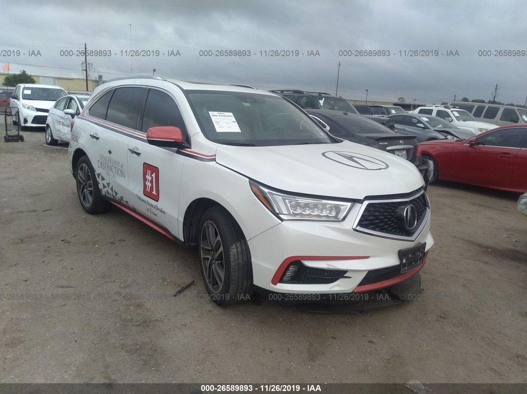 2017 Acura Mdx W/advance White vin: 5FRYD3H93HB011128