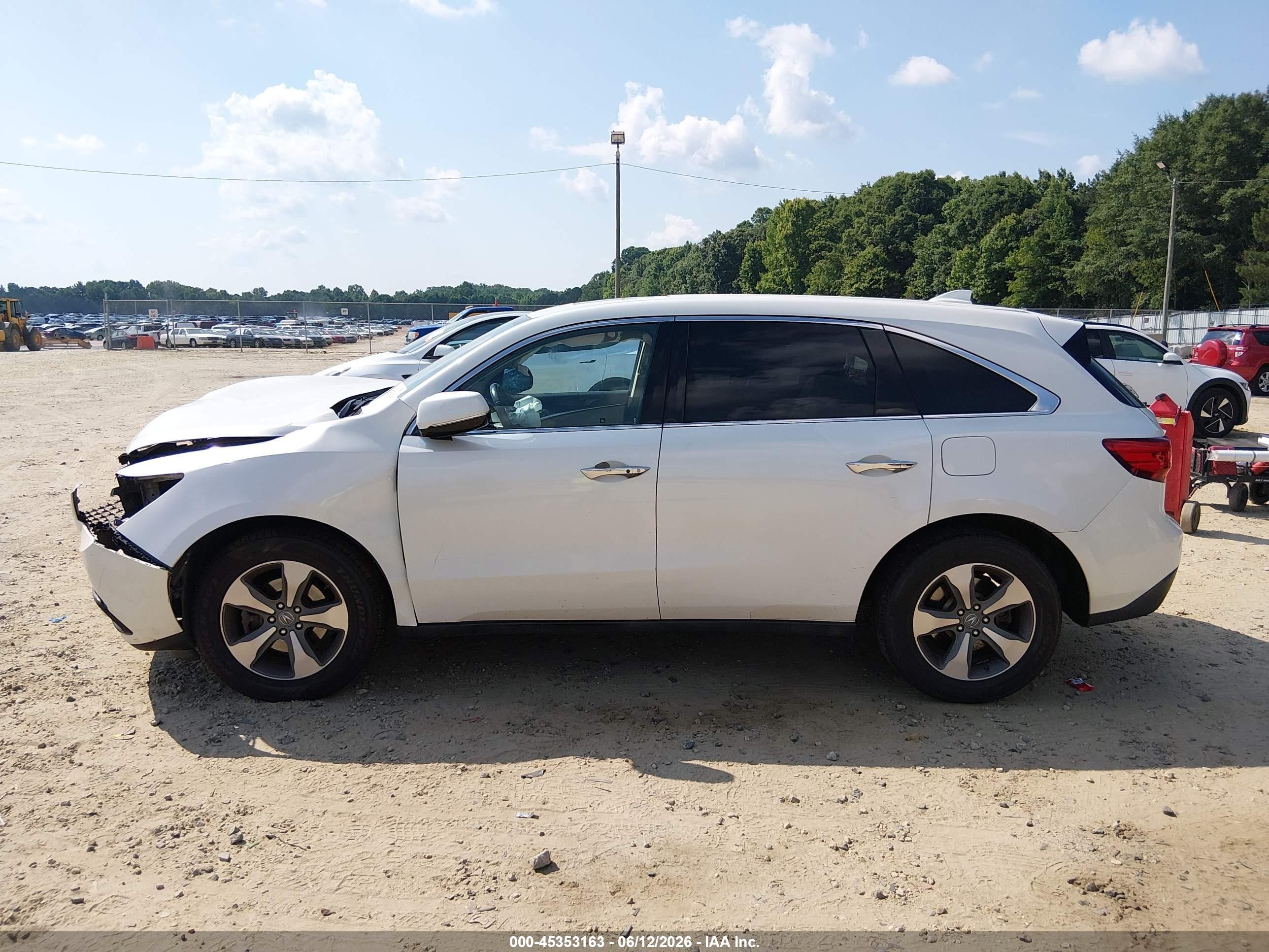 2014 Acura Mdx   White vin: 5FRYD4H20EB014699