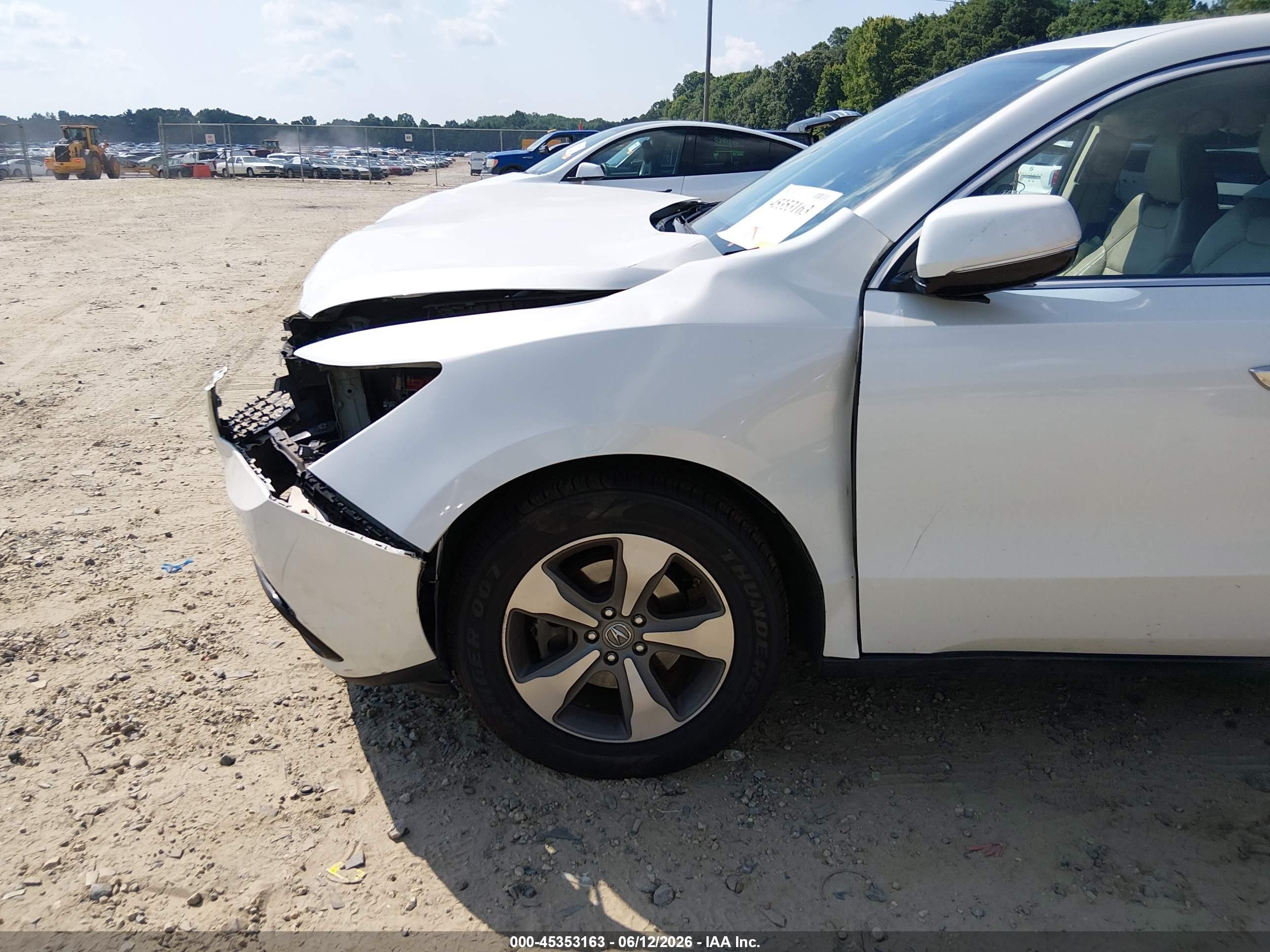2014 Acura Mdx   White vin: 5FRYD4H20EB014699