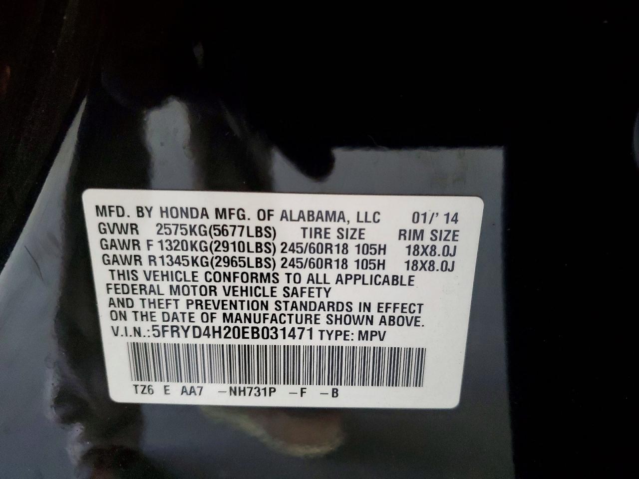 2014 Acura Mdx Black vin: 5FRYD4H20EB031471