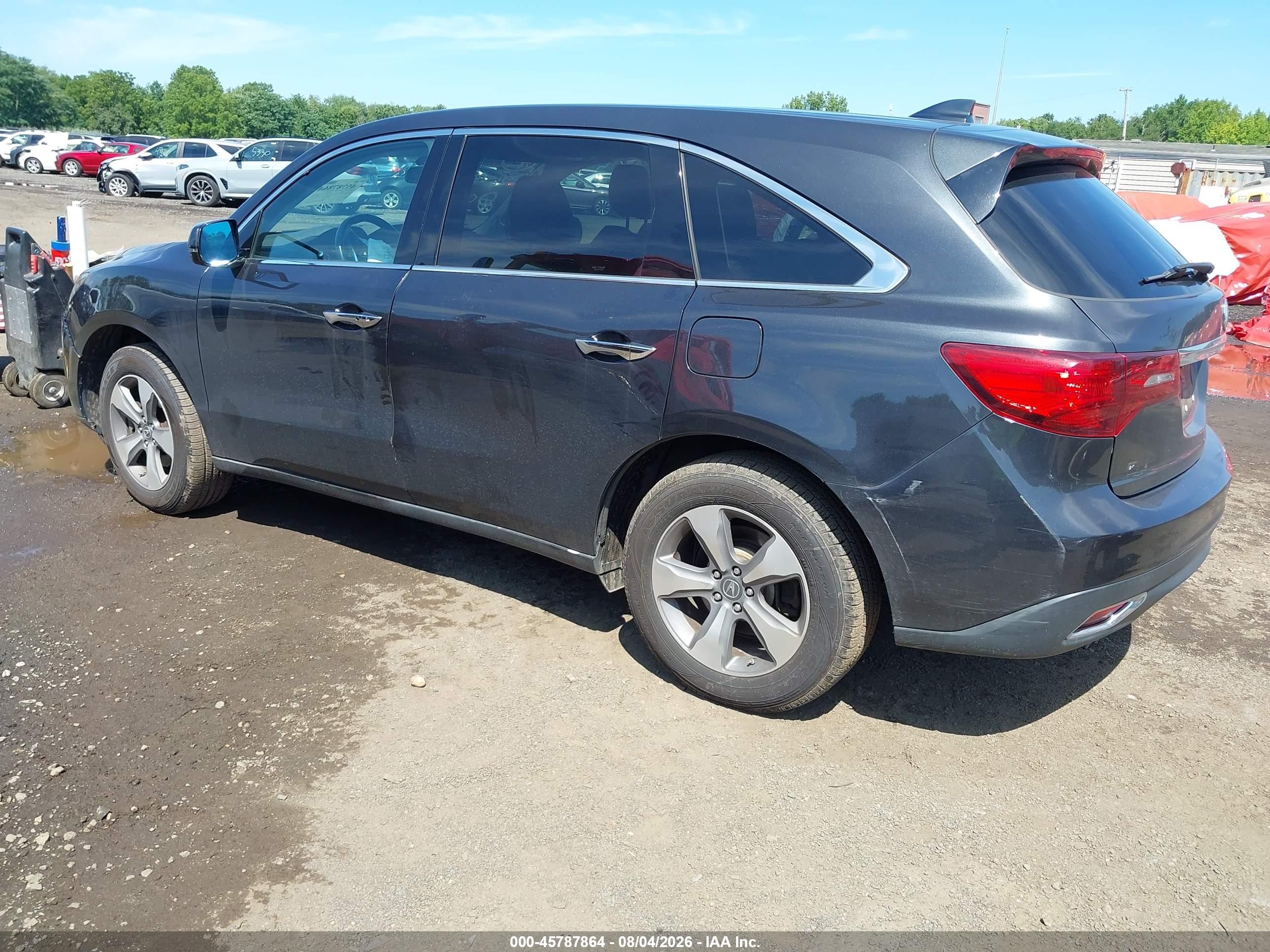 2014 Acura Mdx   Gray vin: 5FRYD4H20EB035696