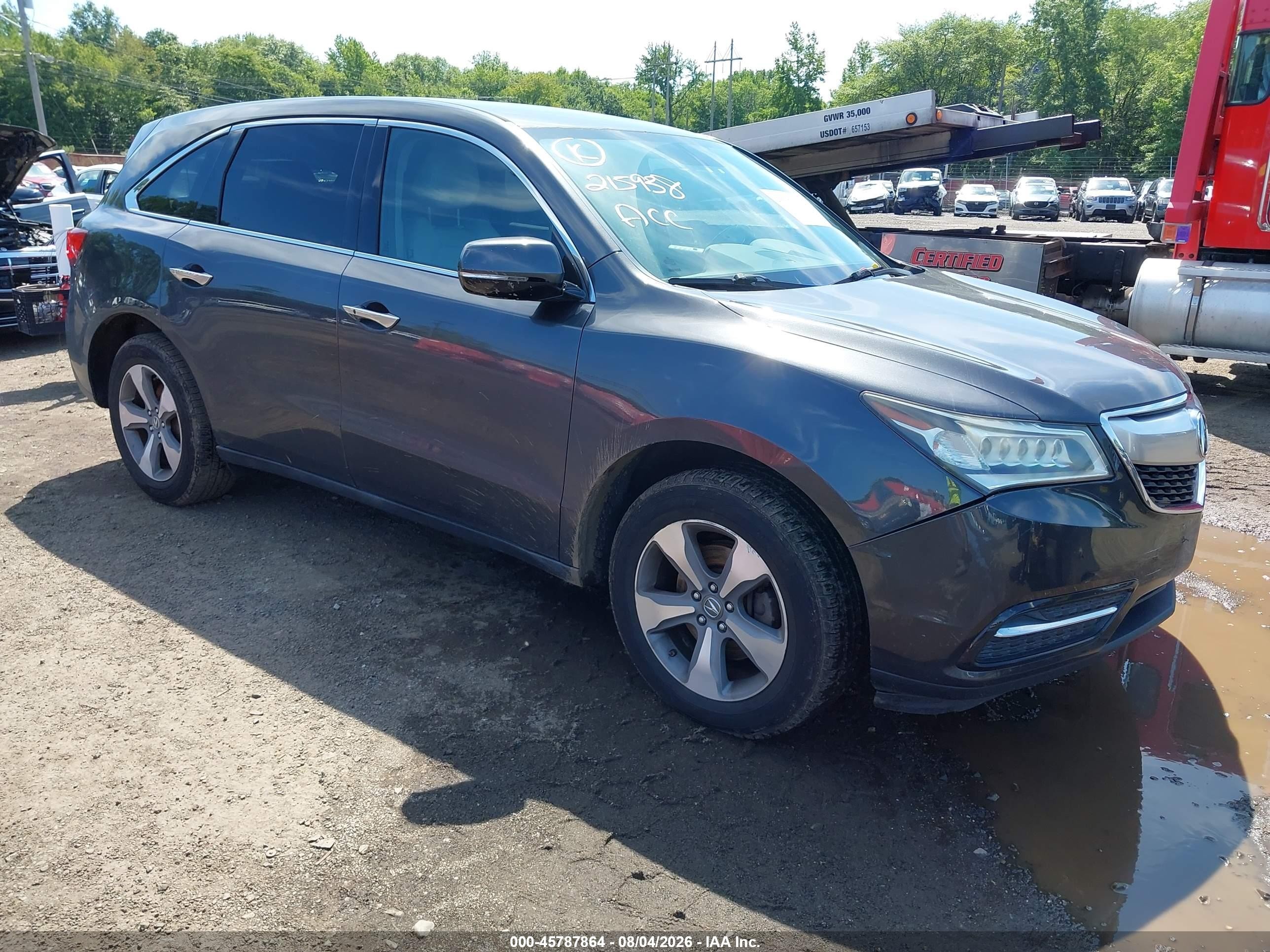 2014 Acura Mdx   Gray vin: 5FRYD4H20EB035696