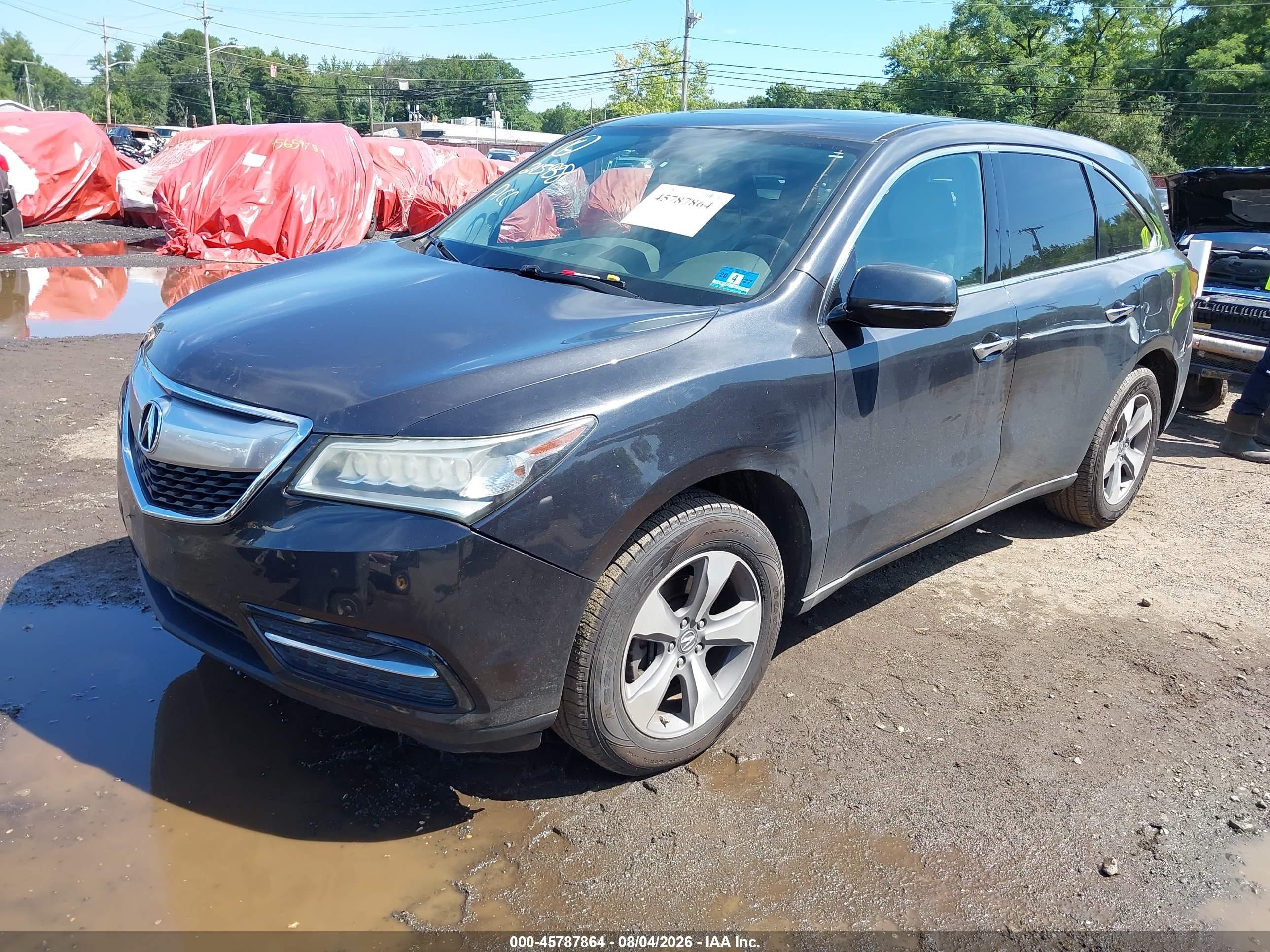 2014 Acura Mdx   Gray vin: 5FRYD4H20EB035696