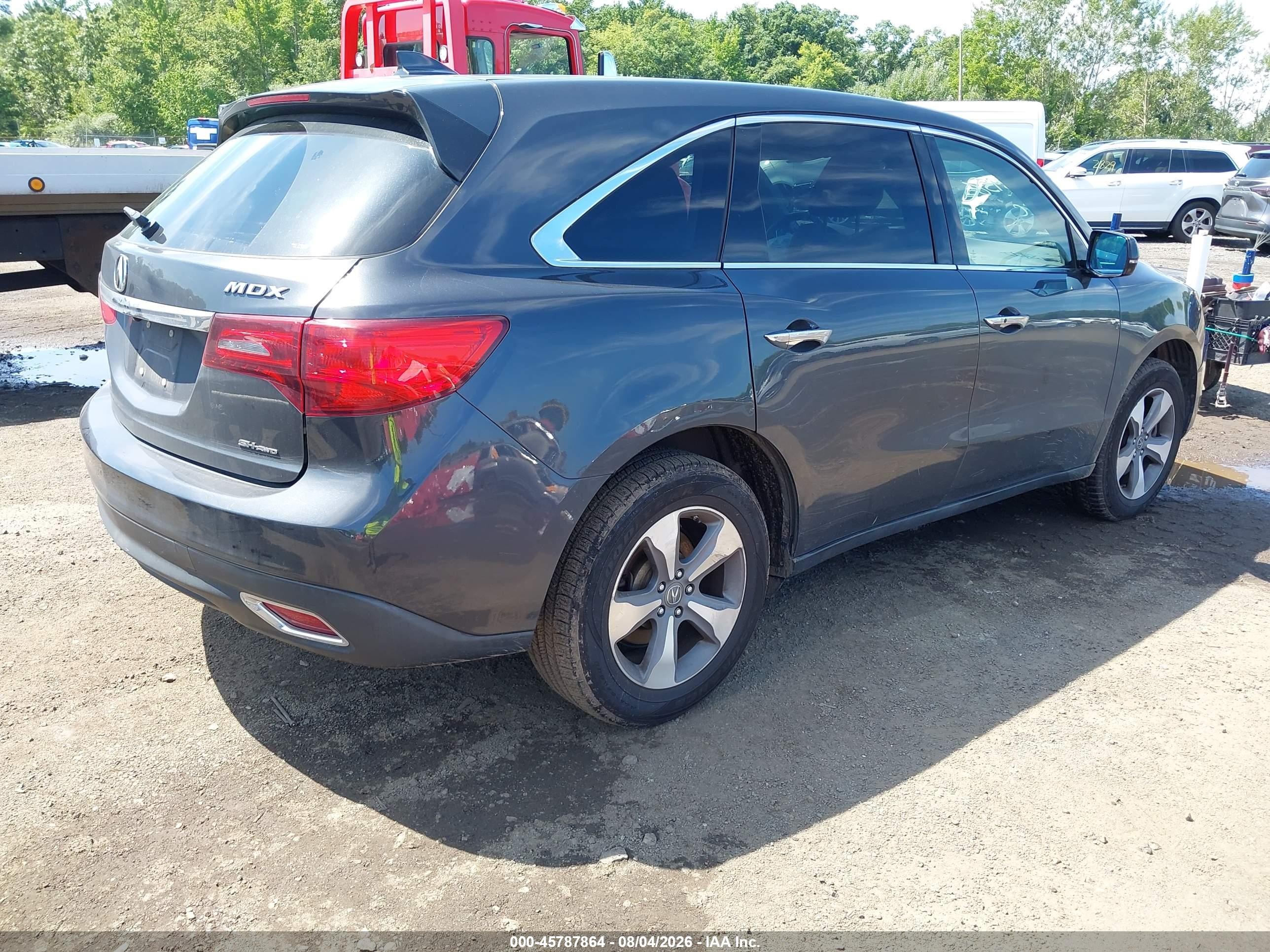 2014 Acura Mdx   Gray vin: 5FRYD4H20EB035696
