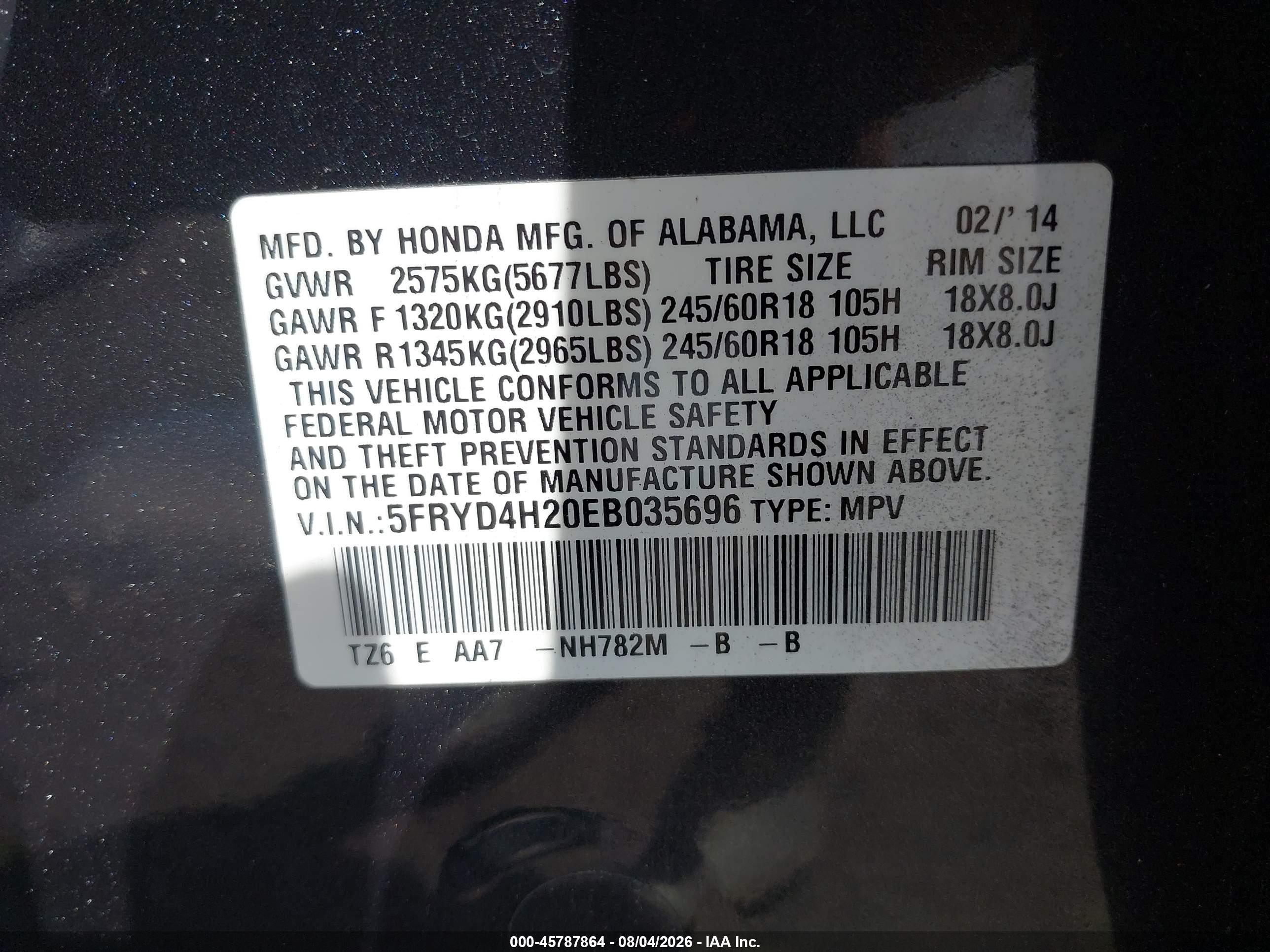 2014 Acura Mdx   Gray vin: 5FRYD4H20EB035696