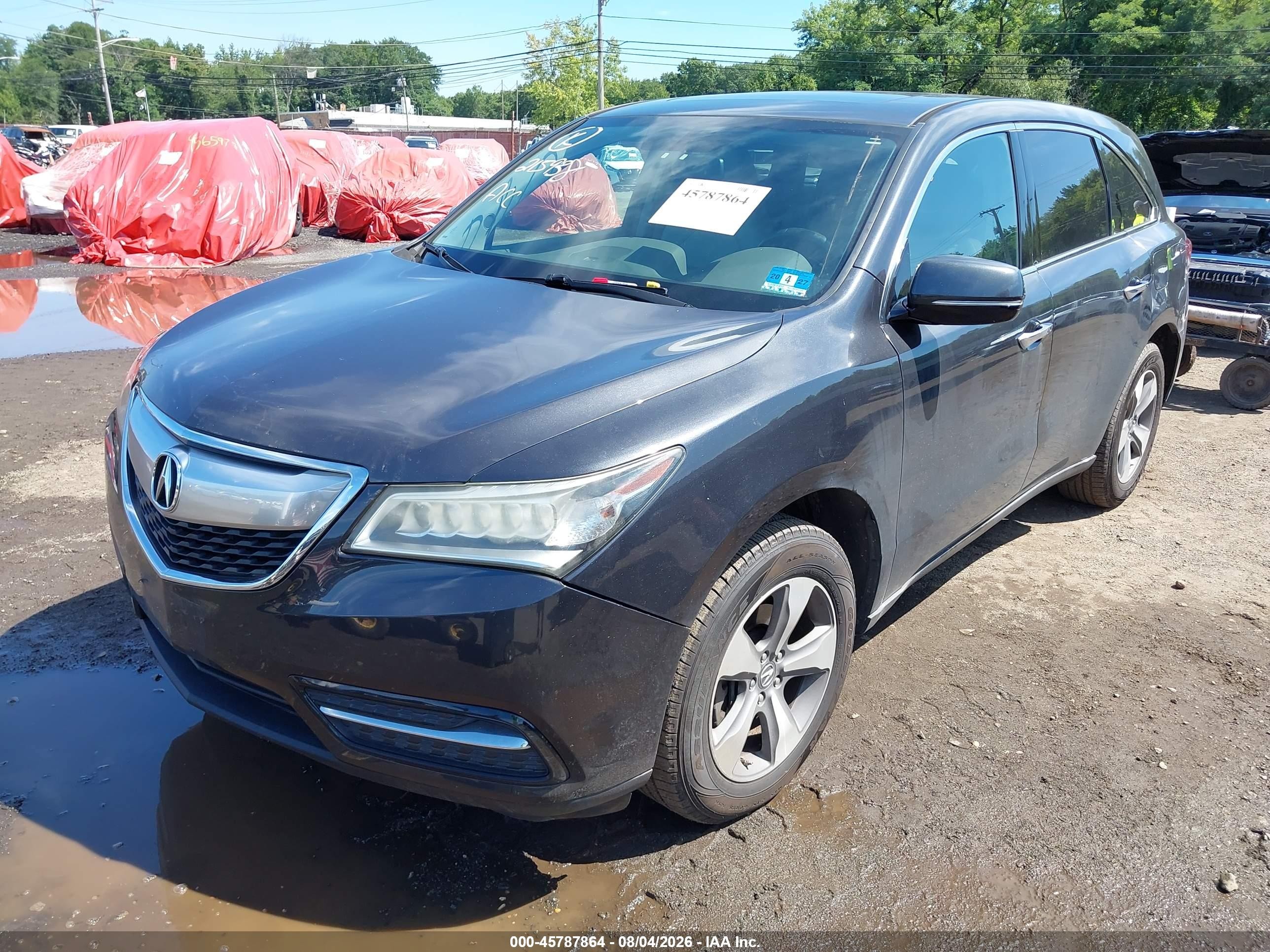 2014 Acura Mdx   Gray vin: 5FRYD4H20EB035696