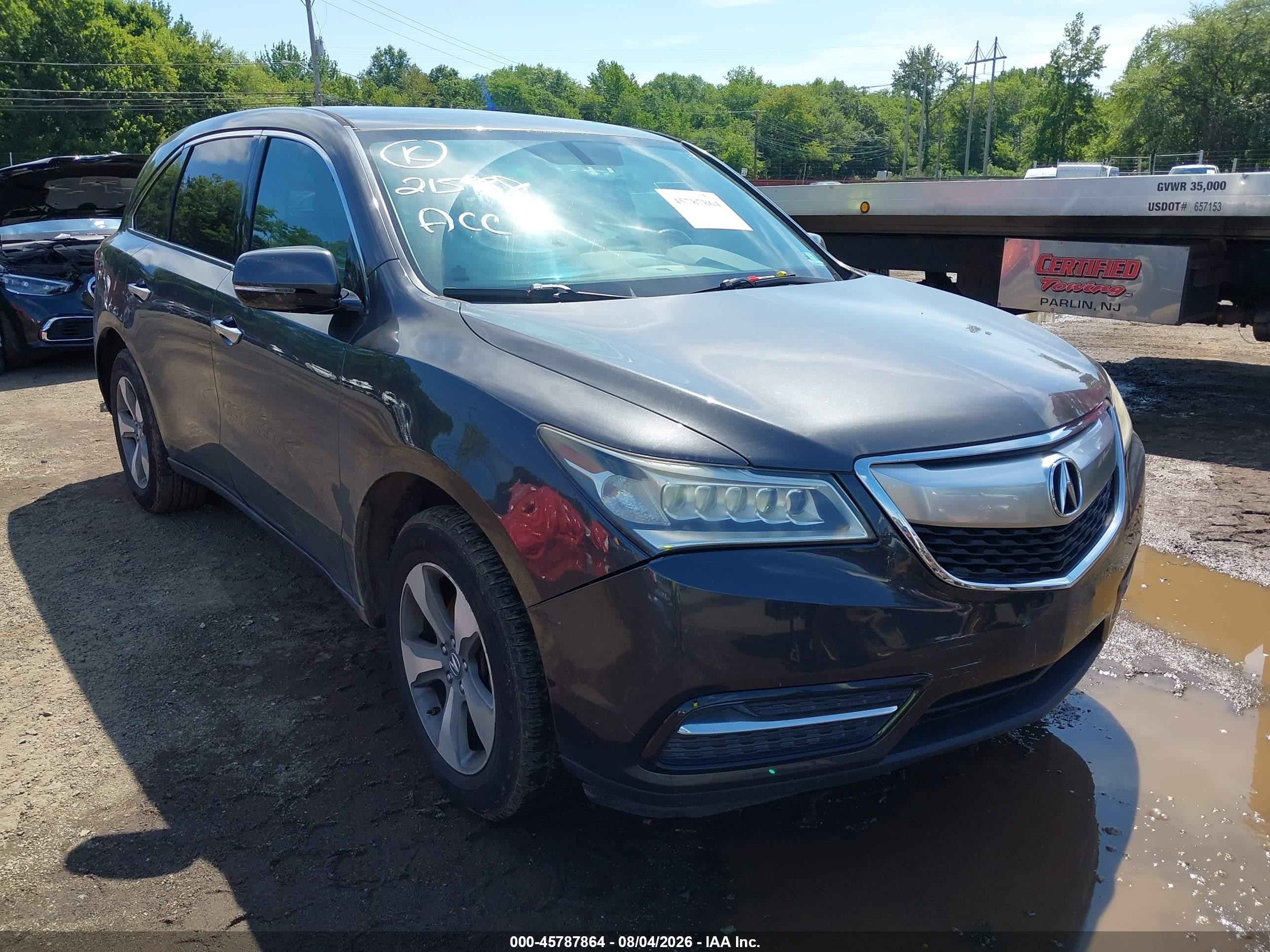 2014 Acura Mdx   Gray vin: 5FRYD4H20EB035696
