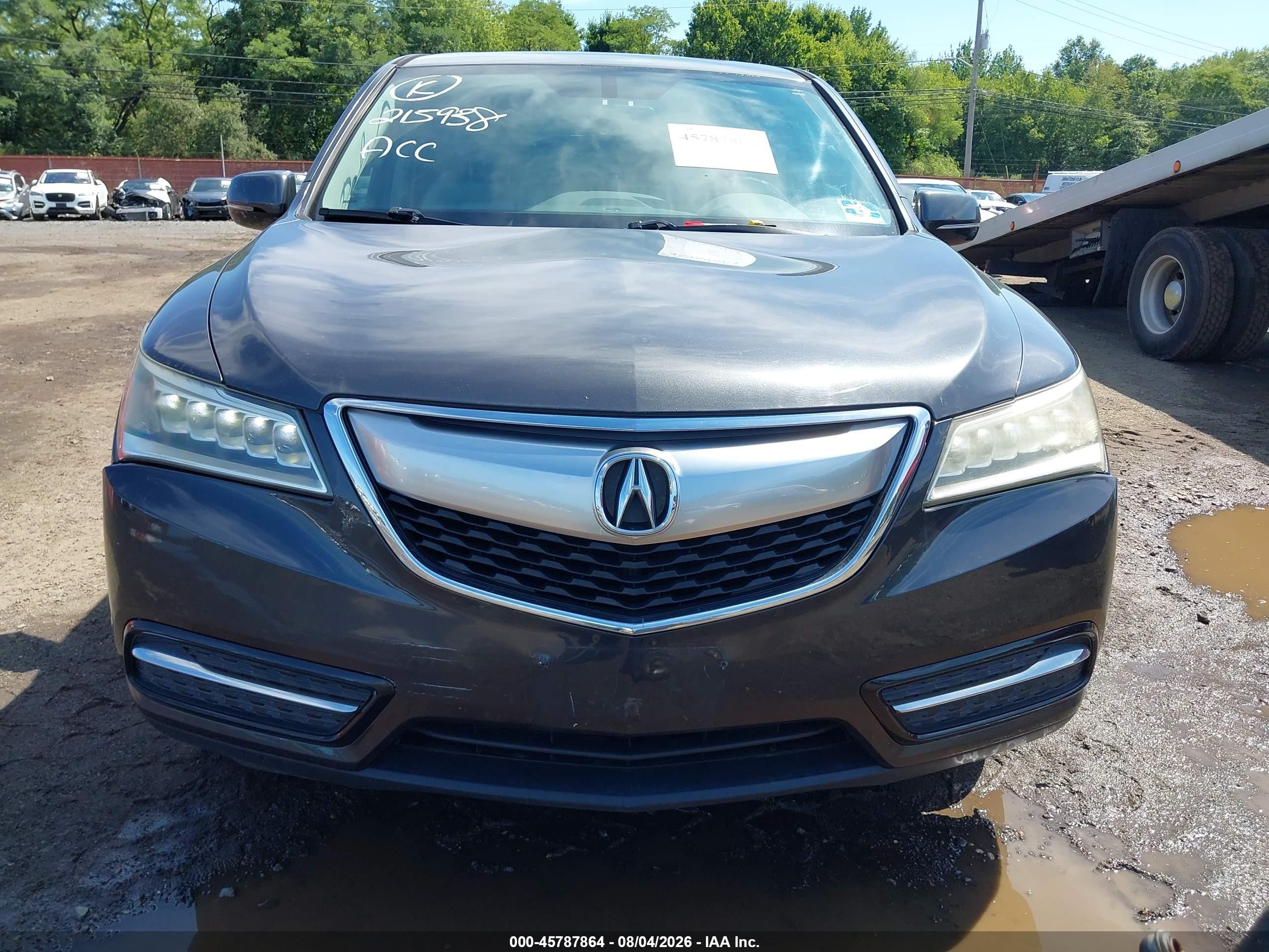 2014 Acura Mdx   Gray vin: 5FRYD4H20EB035696
