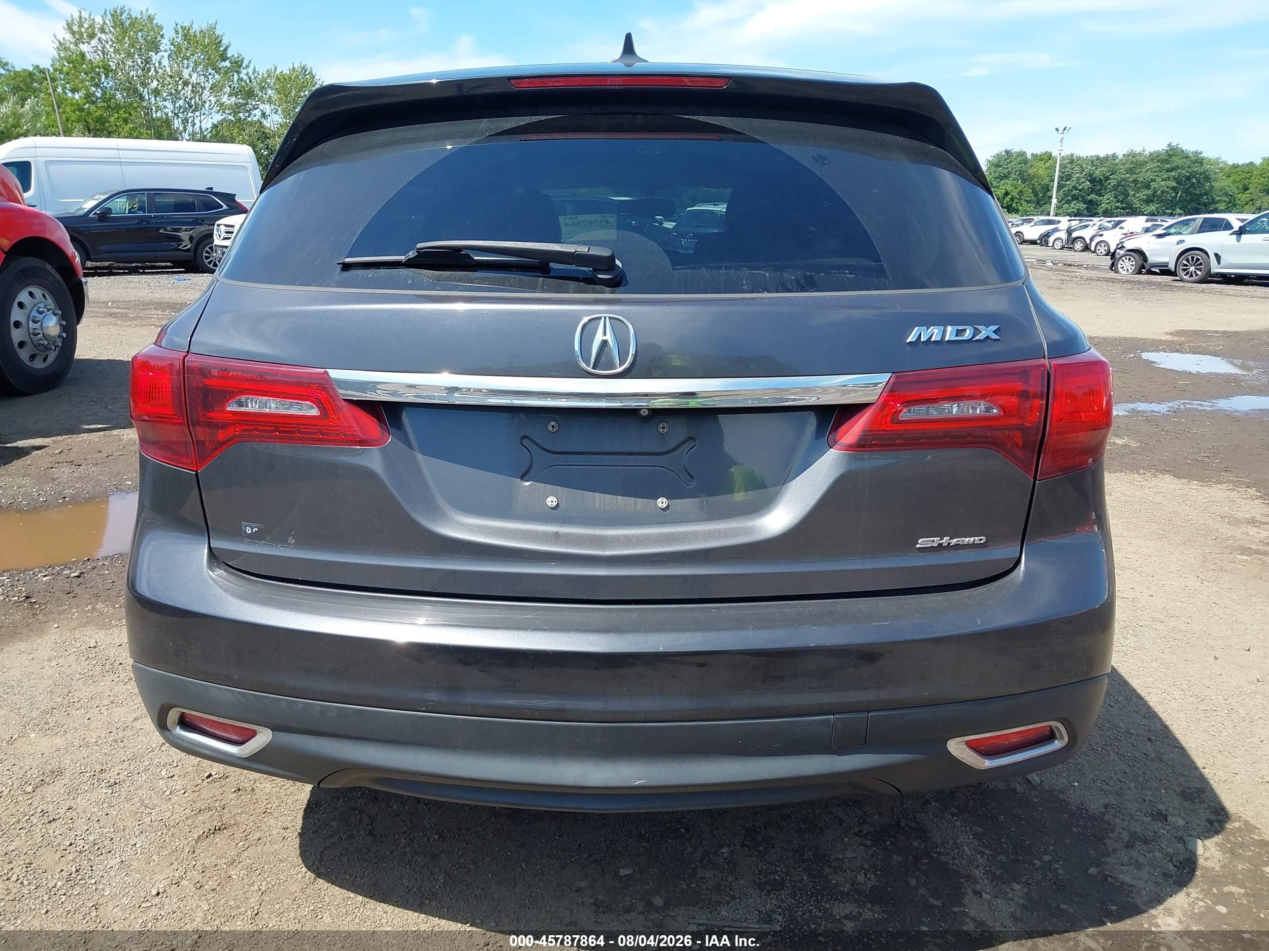 2014 Acura Mdx   Gray vin: 5FRYD4H20EB035696