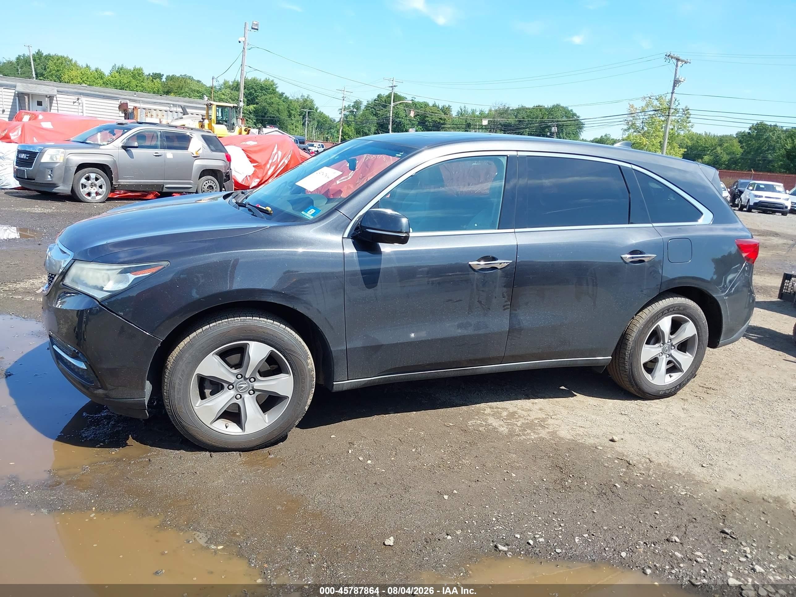 2014 Acura Mdx   Gray vin: 5FRYD4H20EB035696