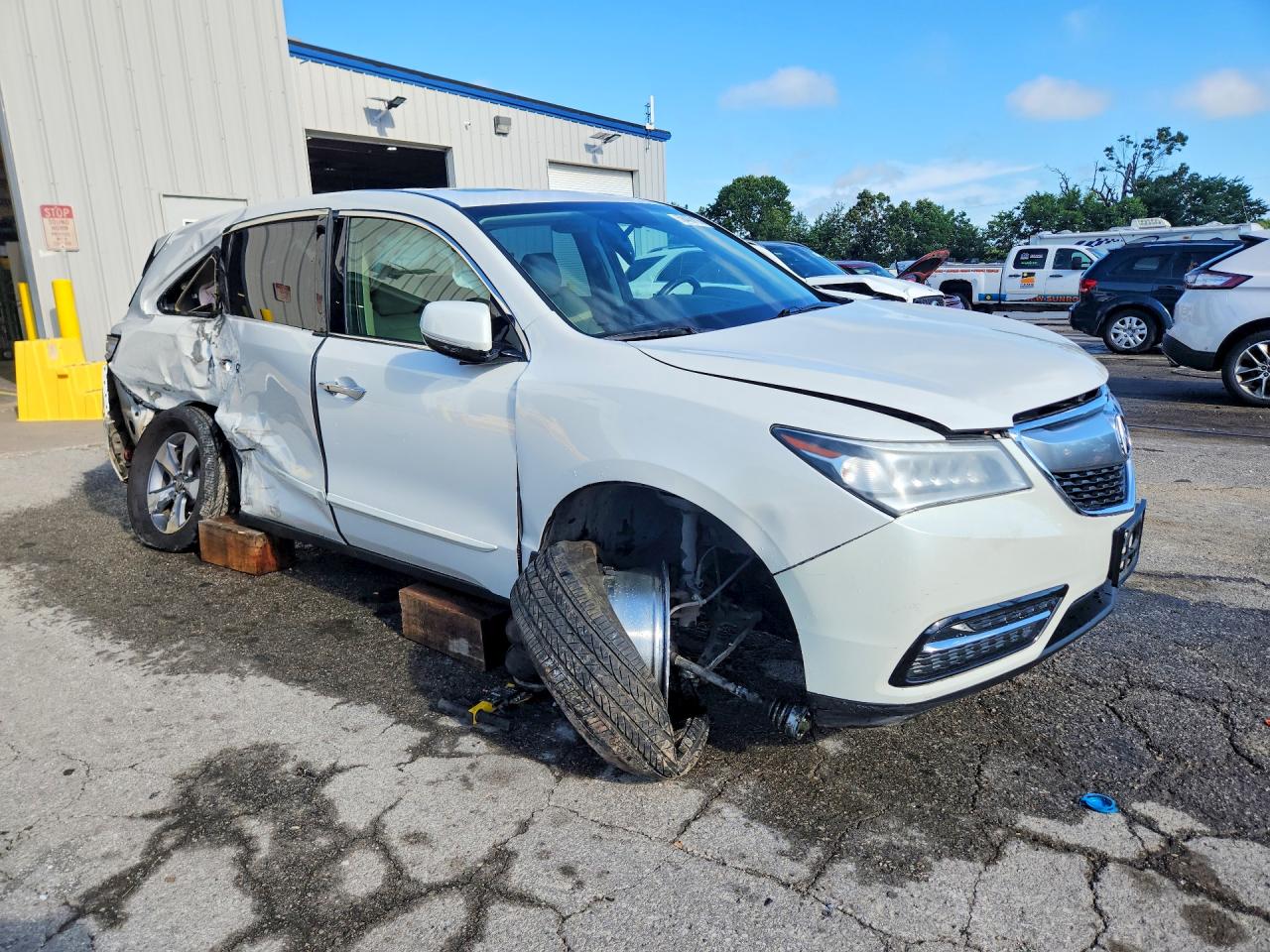 2014 Acura Mdx White vin: 5FRYD4H21EB006904