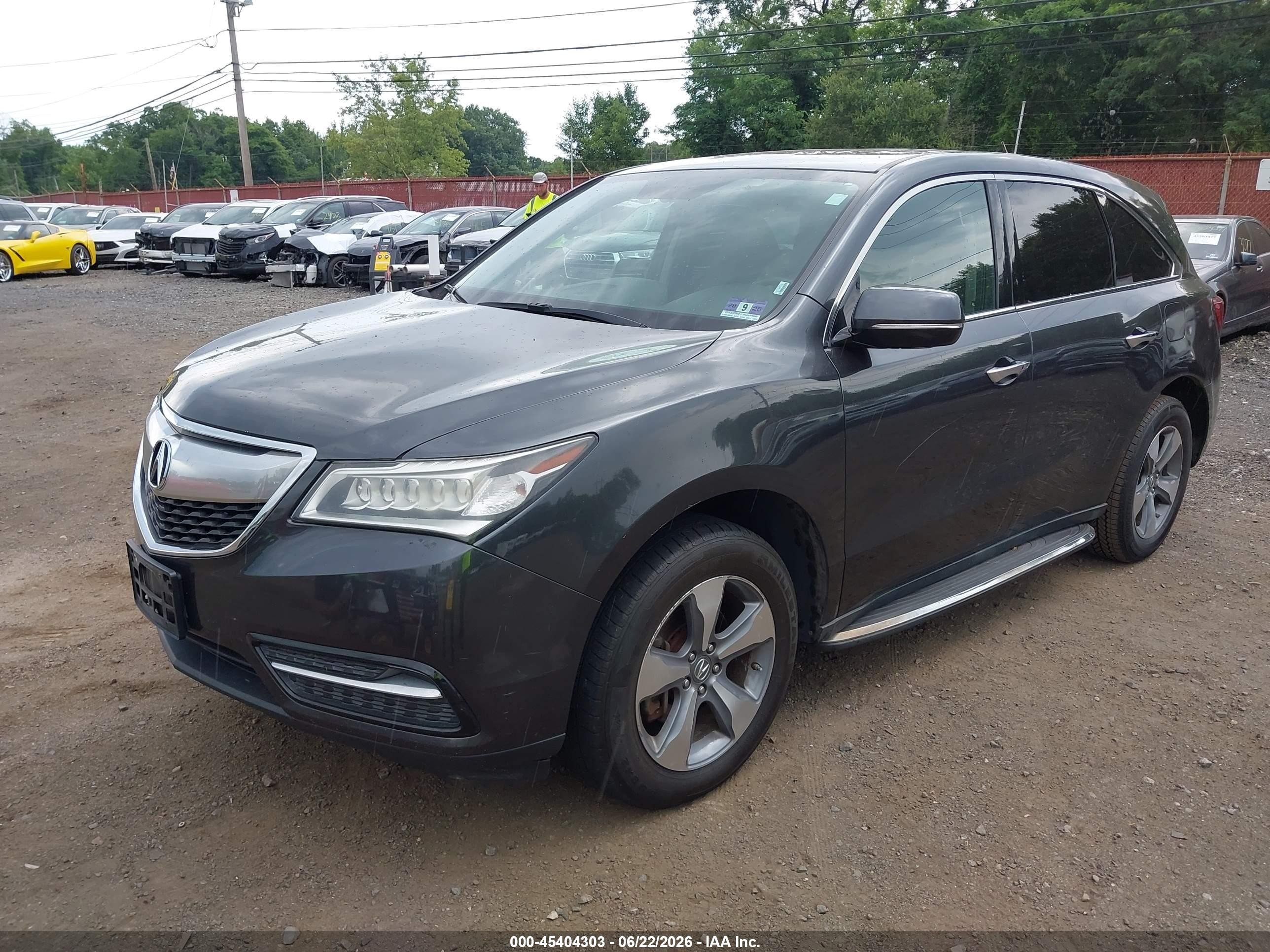 2014 Acura Mdx   Gray vin: 5FRYD4H21EB013738
