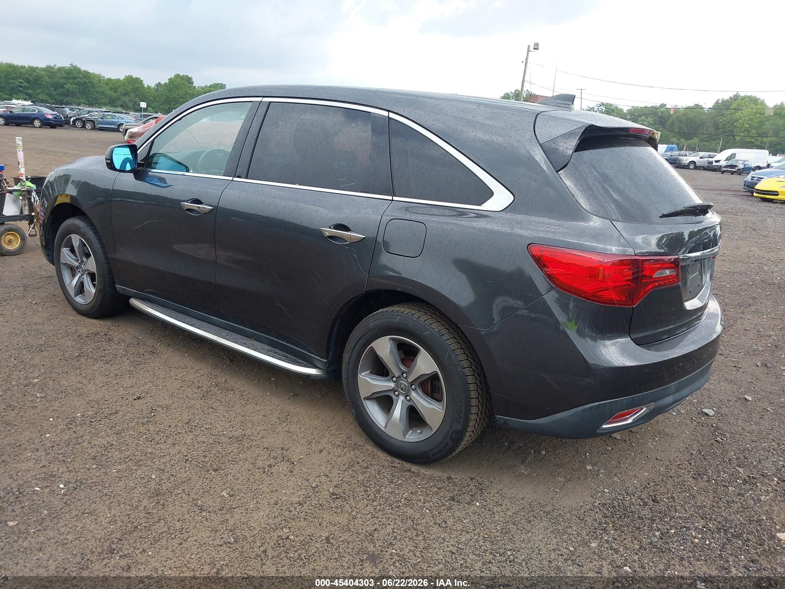 2014 Acura Mdx   Gray vin: 5FRYD4H21EB013738