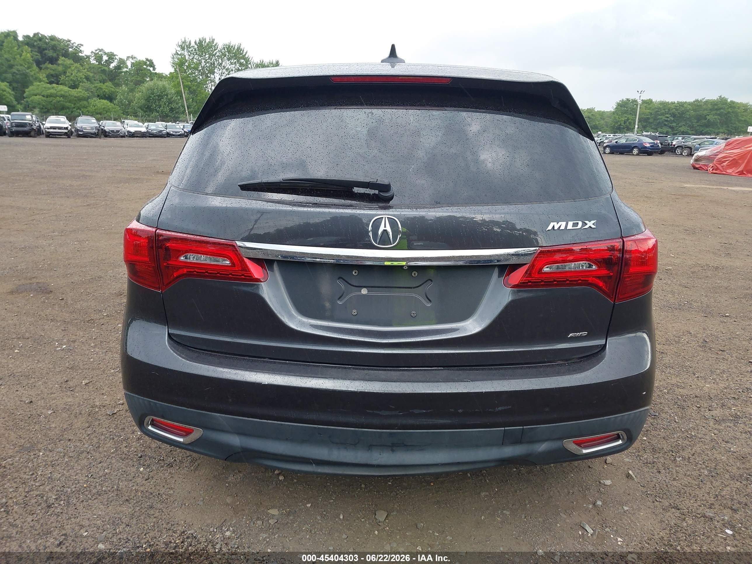2014 Acura Mdx   Gray vin: 5FRYD4H21EB013738