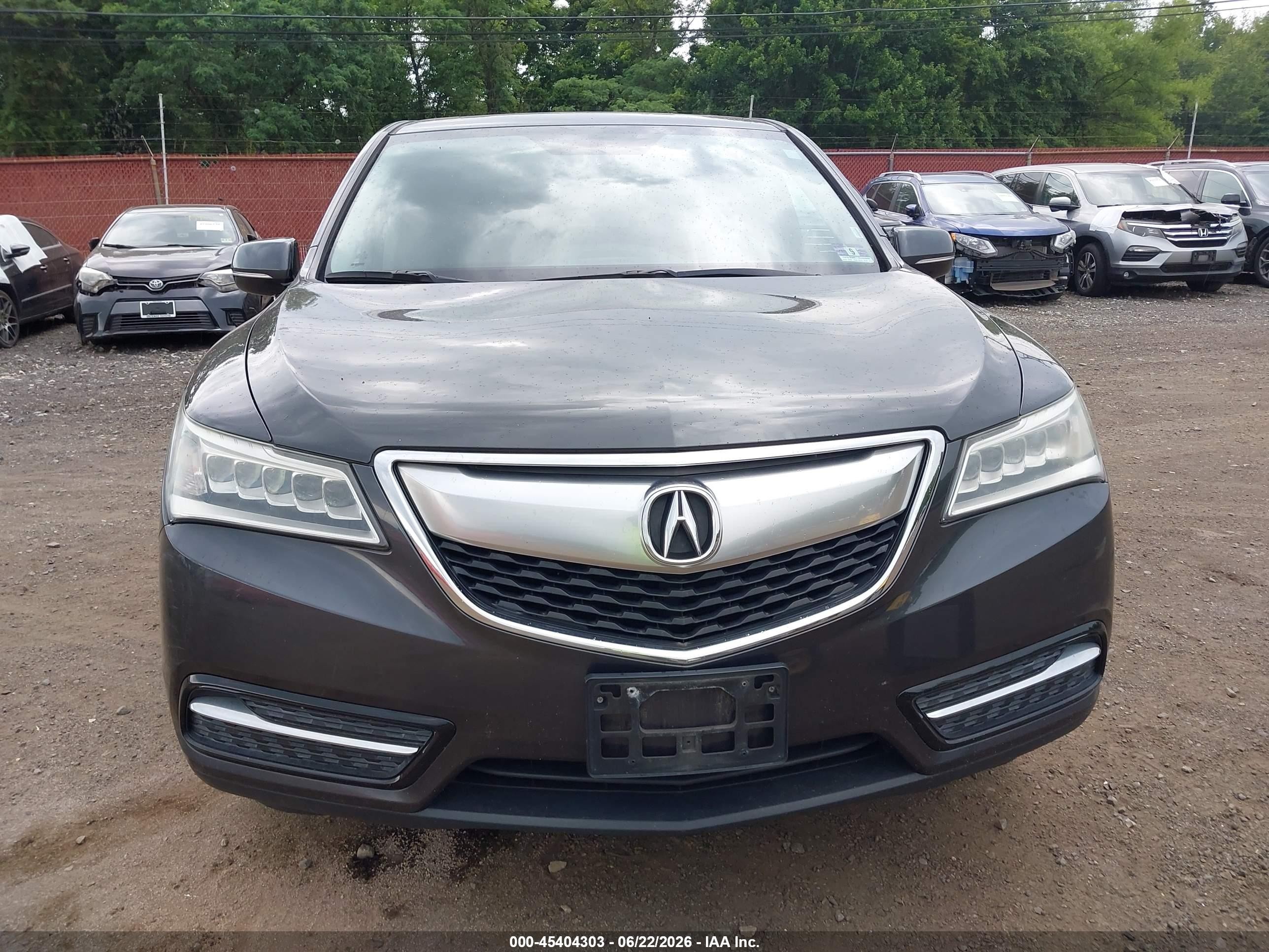 2014 Acura Mdx   Gray vin: 5FRYD4H21EB013738