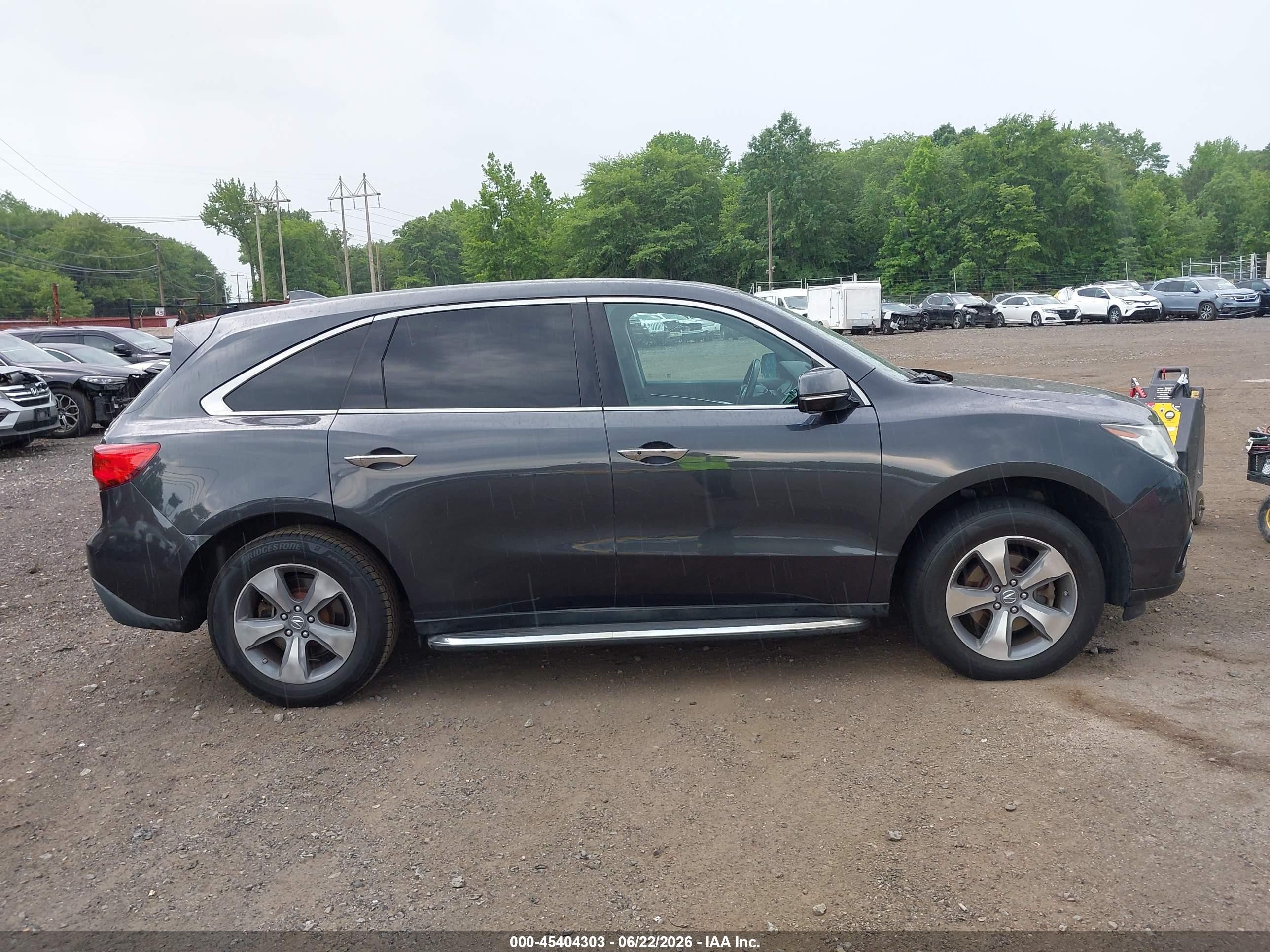 2014 Acura Mdx   Gray vin: 5FRYD4H21EB013738
