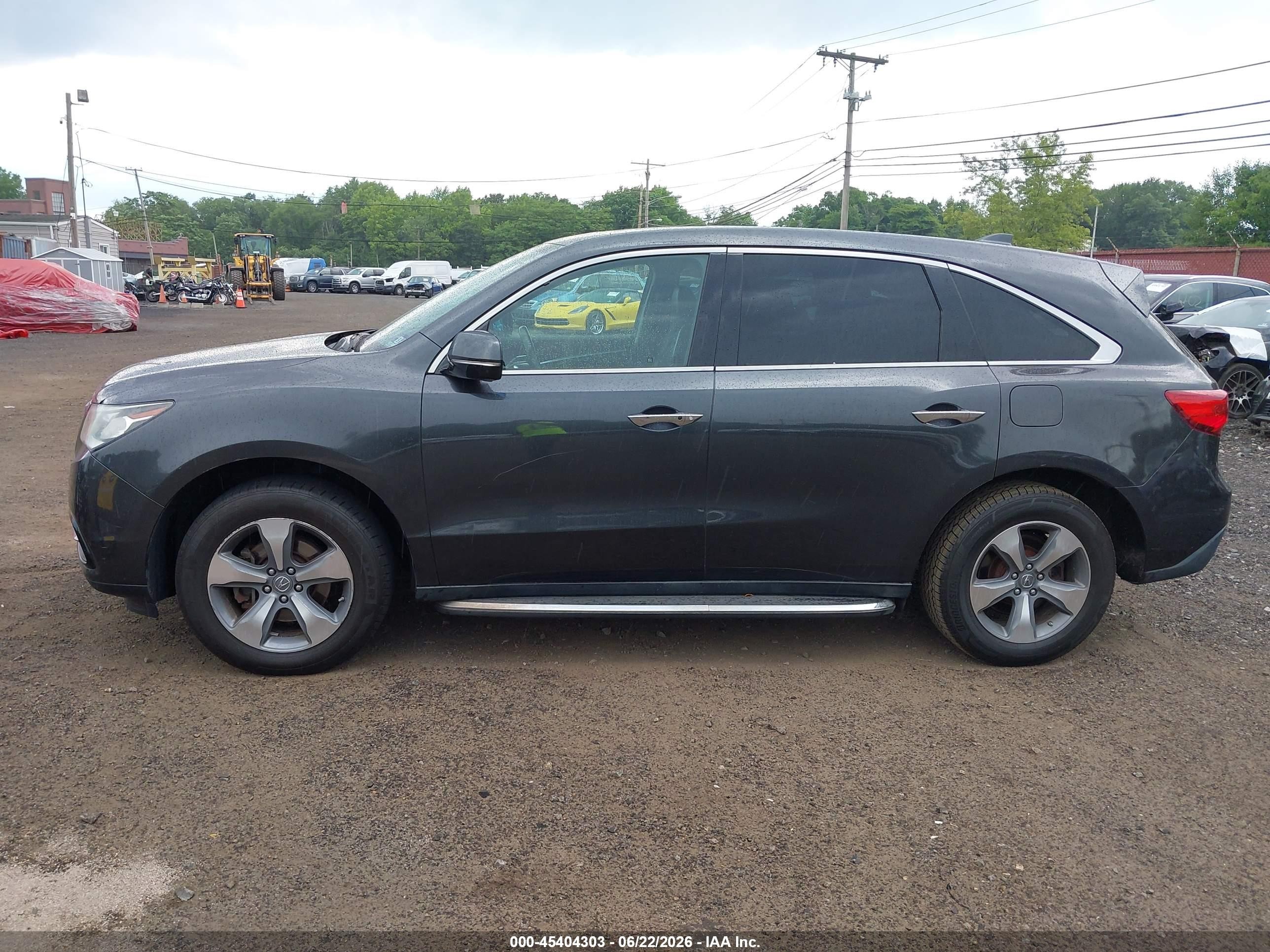 2014 Acura Mdx   Gray vin: 5FRYD4H21EB013738