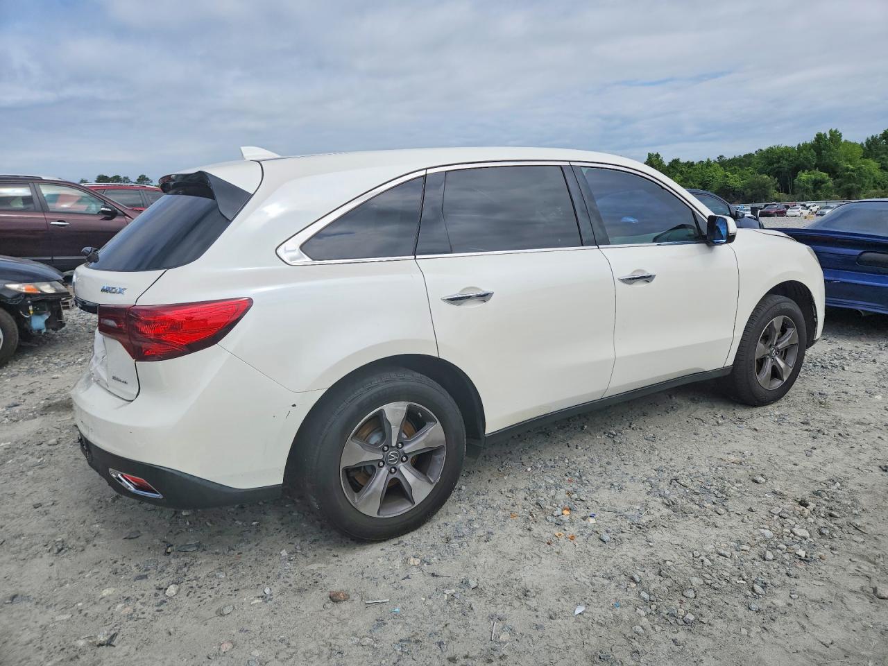 2014 Acura Mdx White vin: 5FRYD4H21EB014193