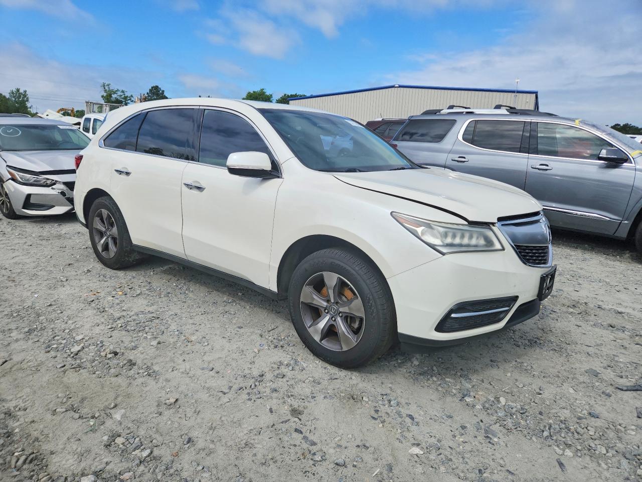 2014 Acura Mdx White vin: 5FRYD4H21EB014193