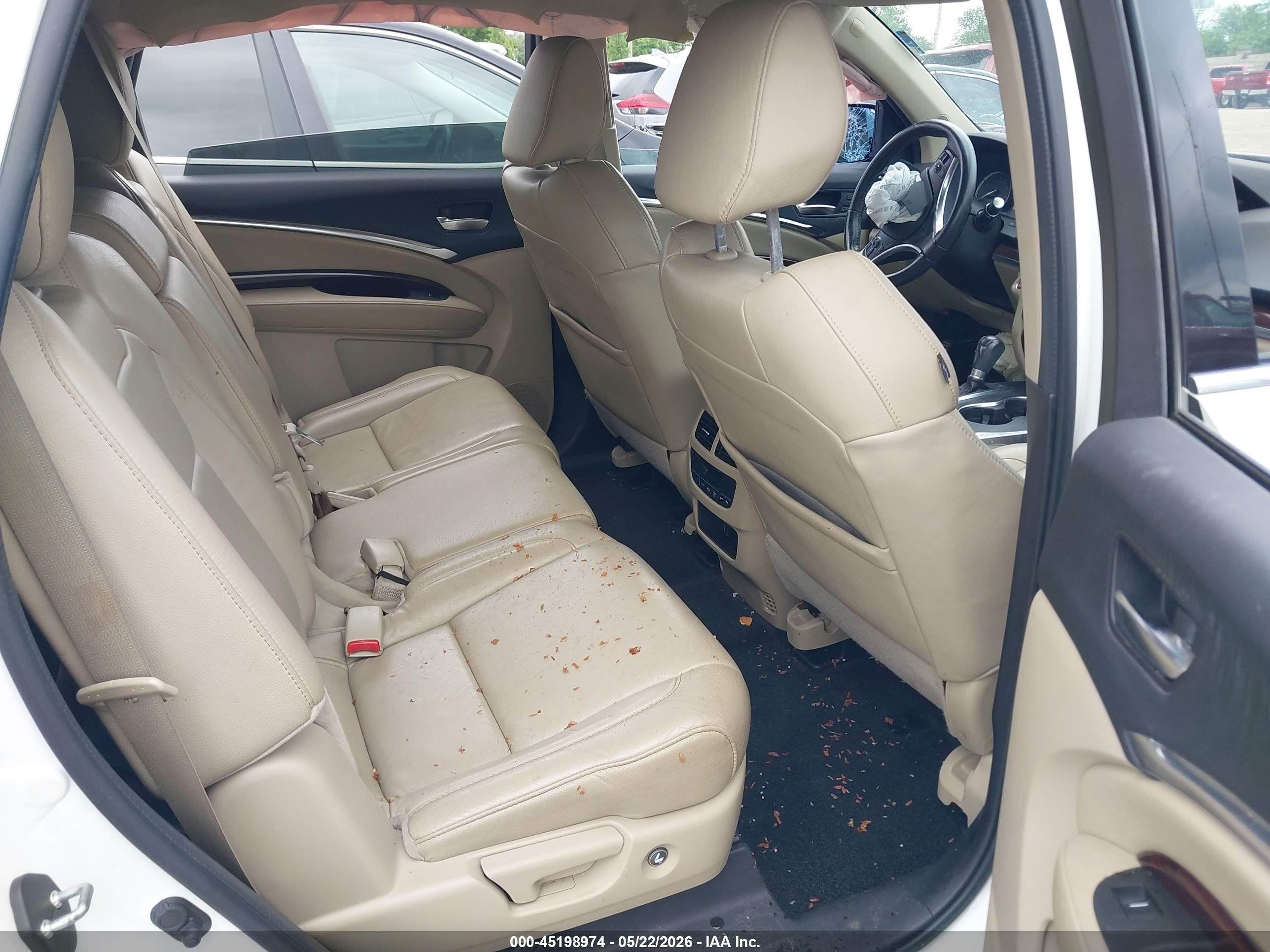 2014 Acura Mdx White vin: 5FRYD4H21EB023556