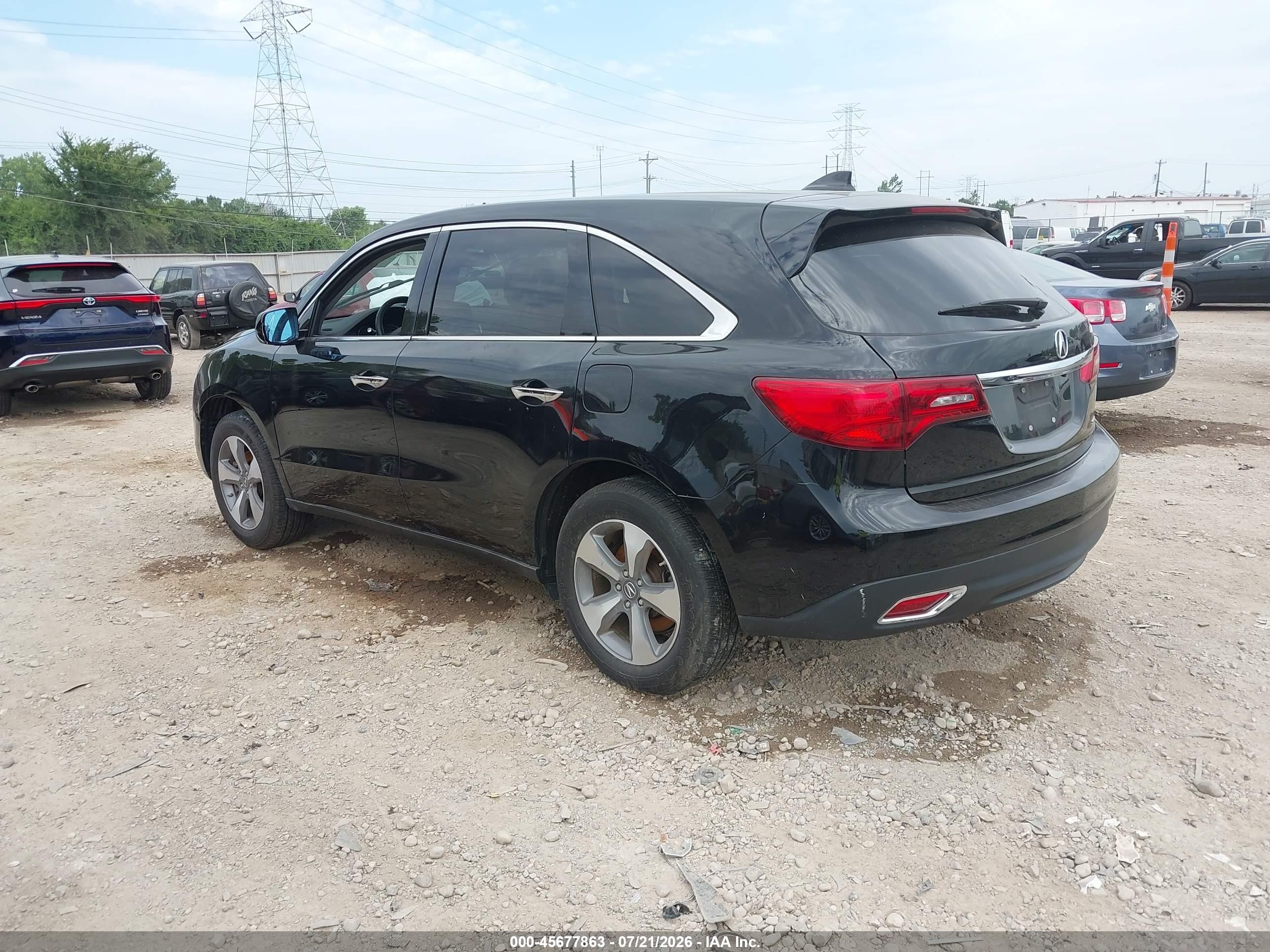 2014 Acura Mdx   Black vin: 5FRYD4H22EB006393