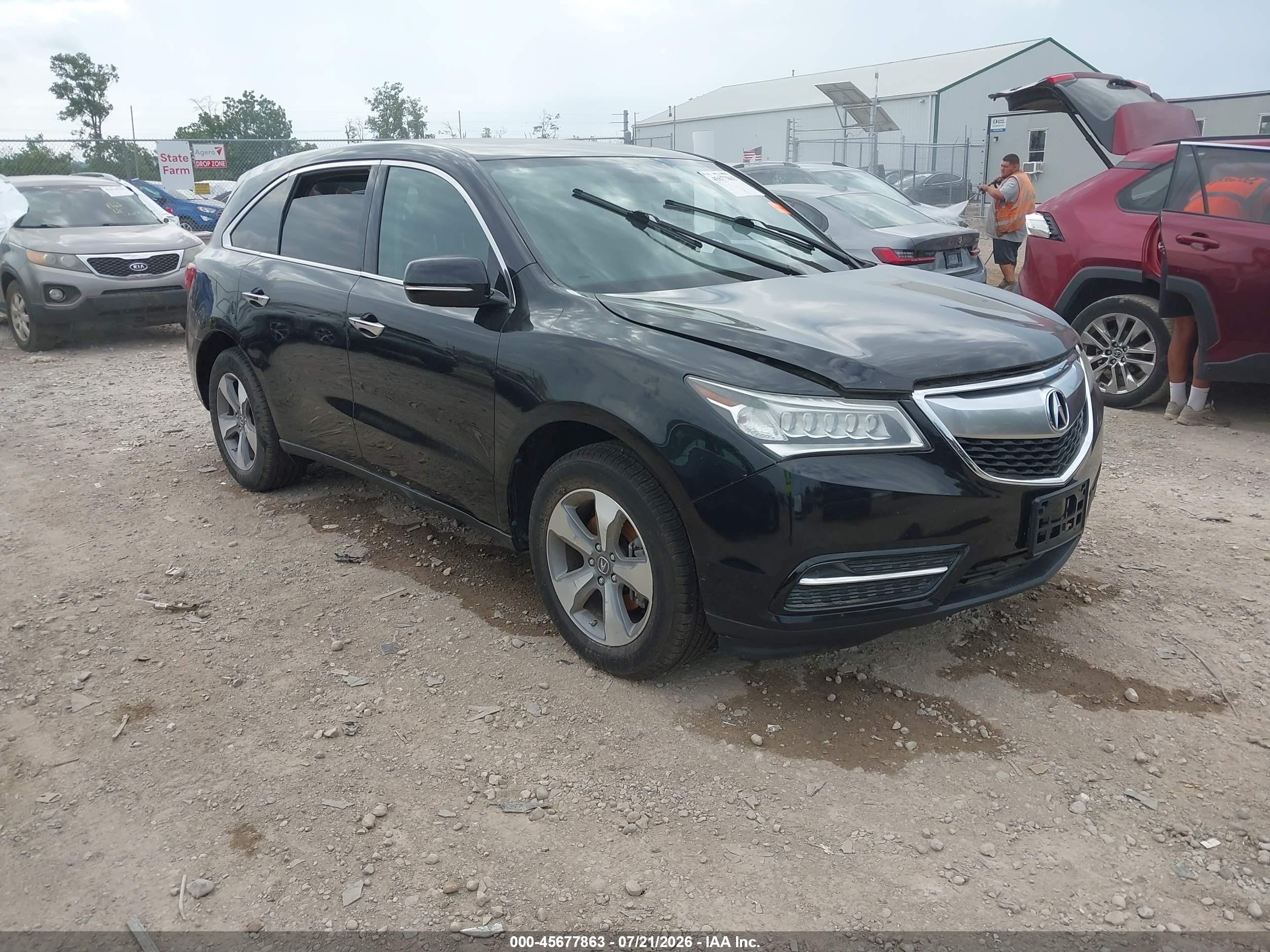 2014 Acura Mdx   Black vin: 5FRYD4H22EB006393