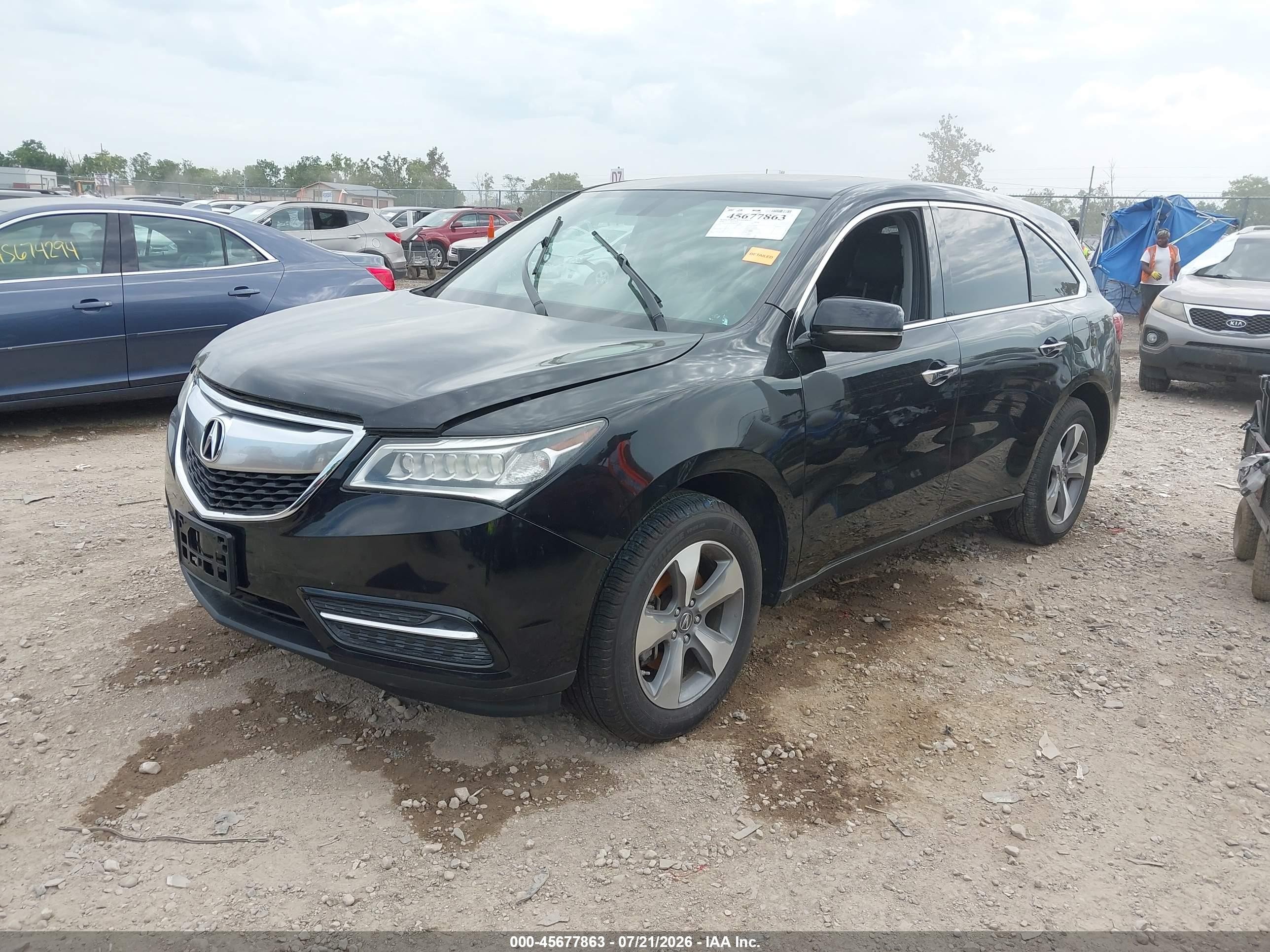 2014 Acura Mdx   Black vin: 5FRYD4H22EB006393